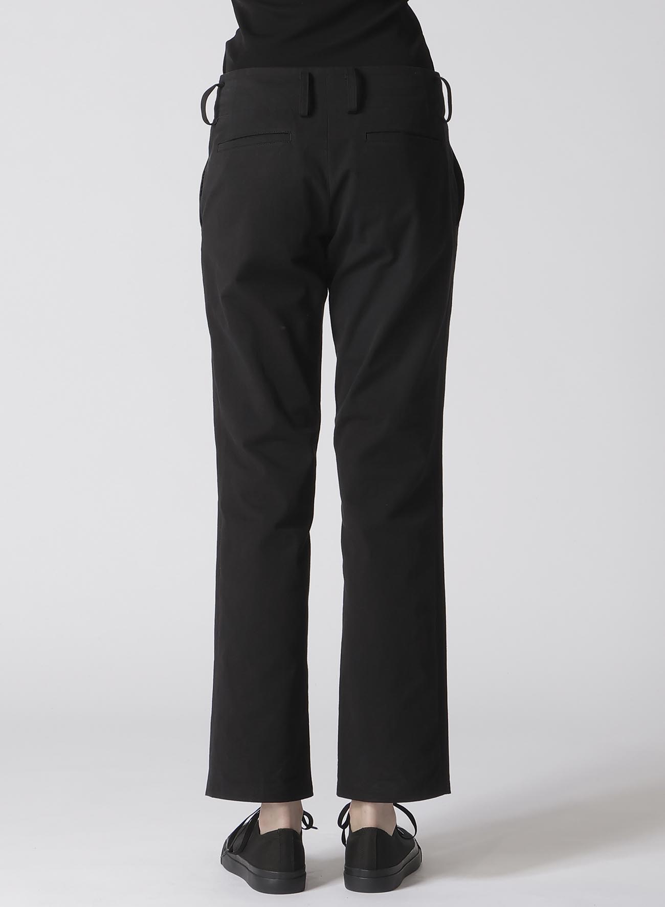 30/-COTTON TWILL LOW-RISE STRAIGHT FIT PANTS