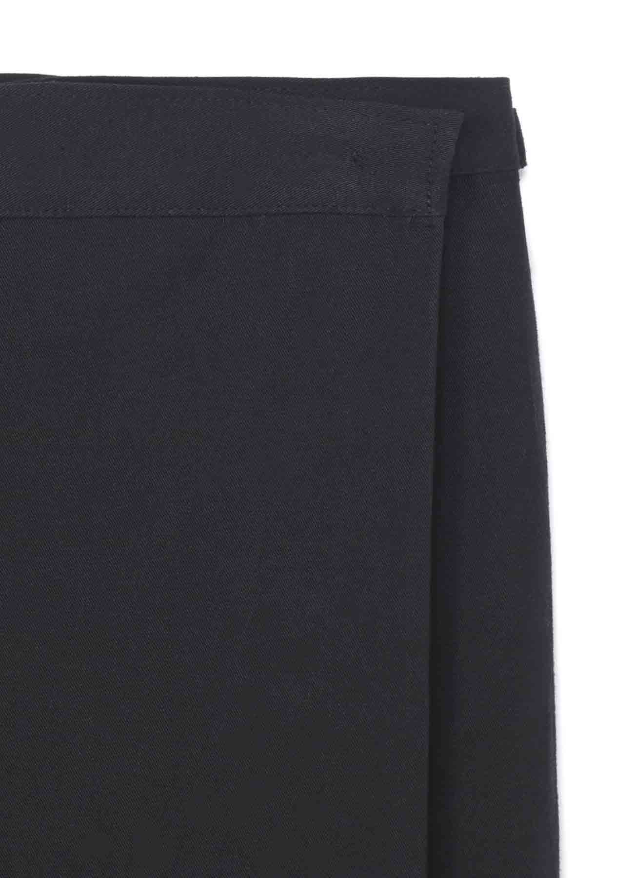 COTTON TWILL R PLEATED WRAP SKIRT