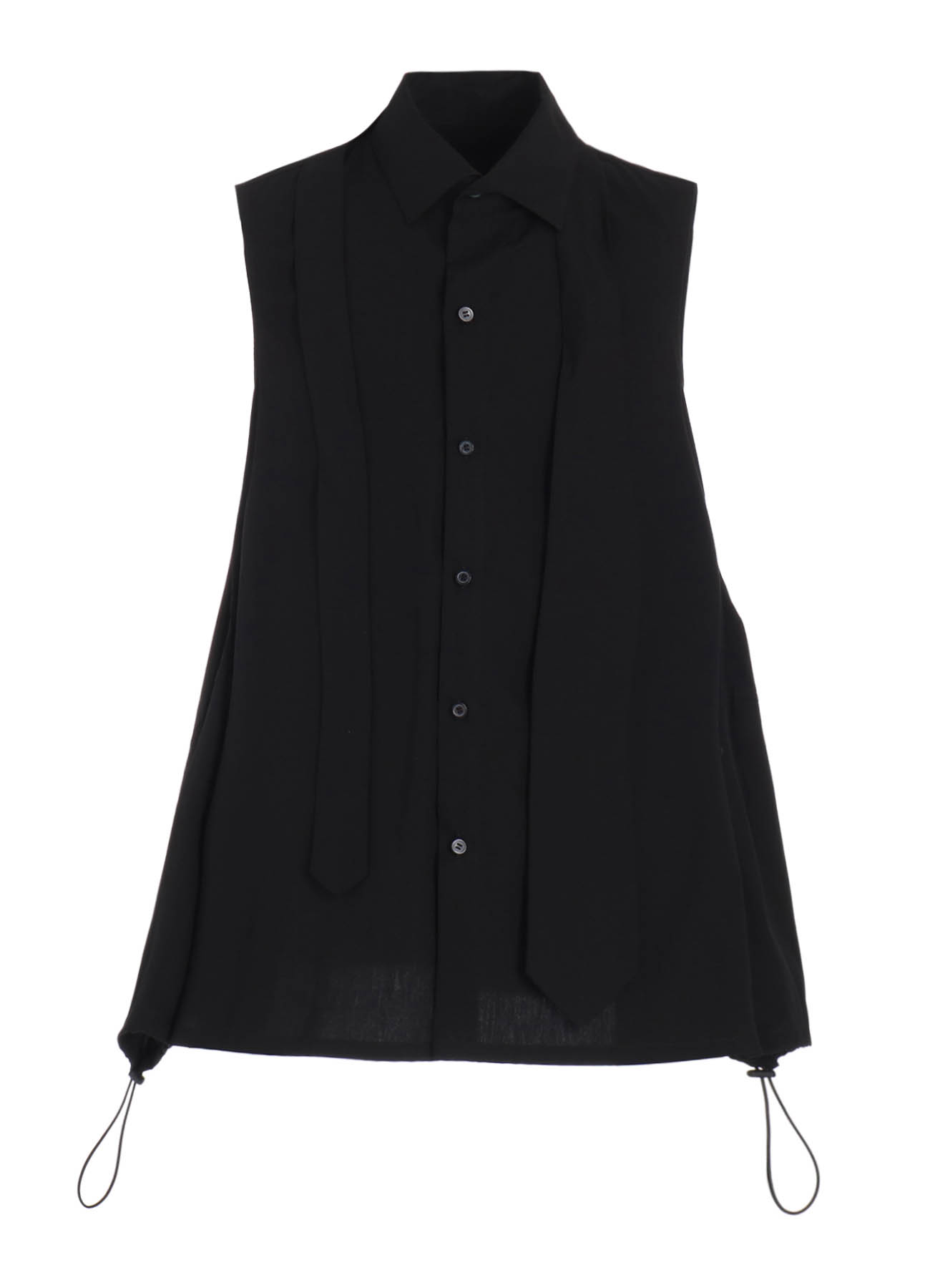 BROAD R-SLEEVELESS TIE BLOUSE