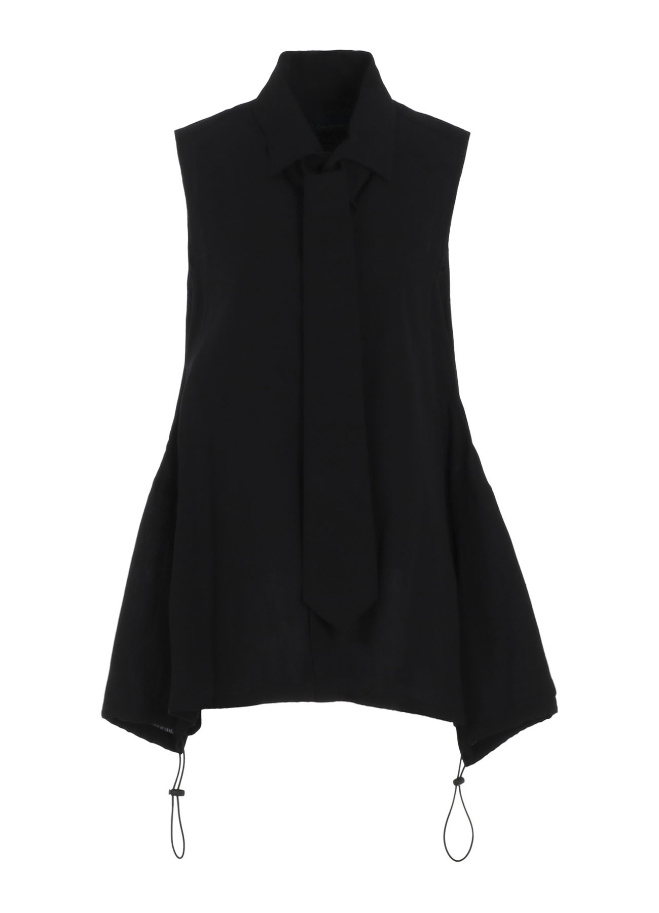 C/L/RA CAMBRIC R-SLEEVELESS TIE BLOUSE