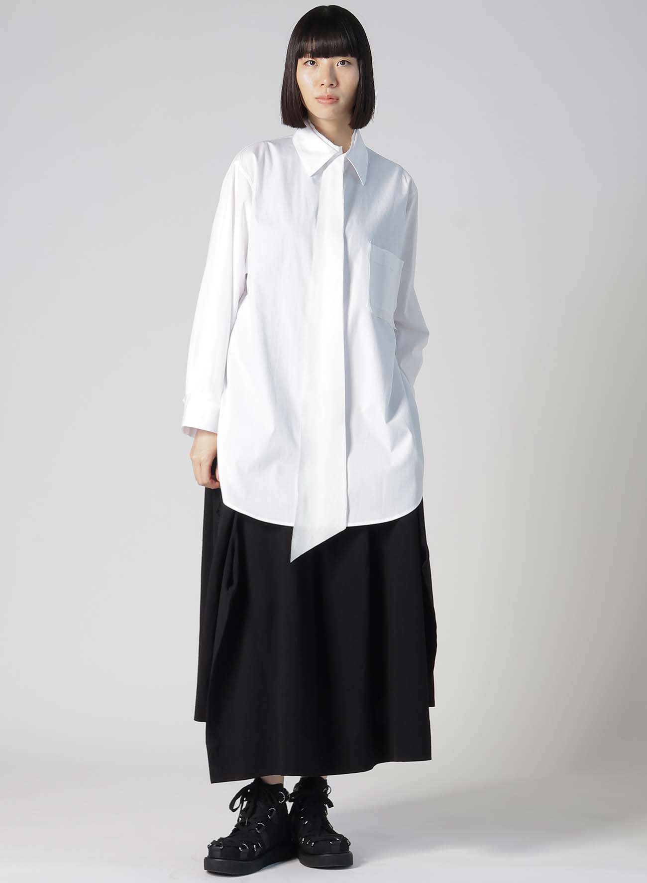 【12/6 10:00(JST) Release】BROAD R-CUTTING TIE BLOUSE