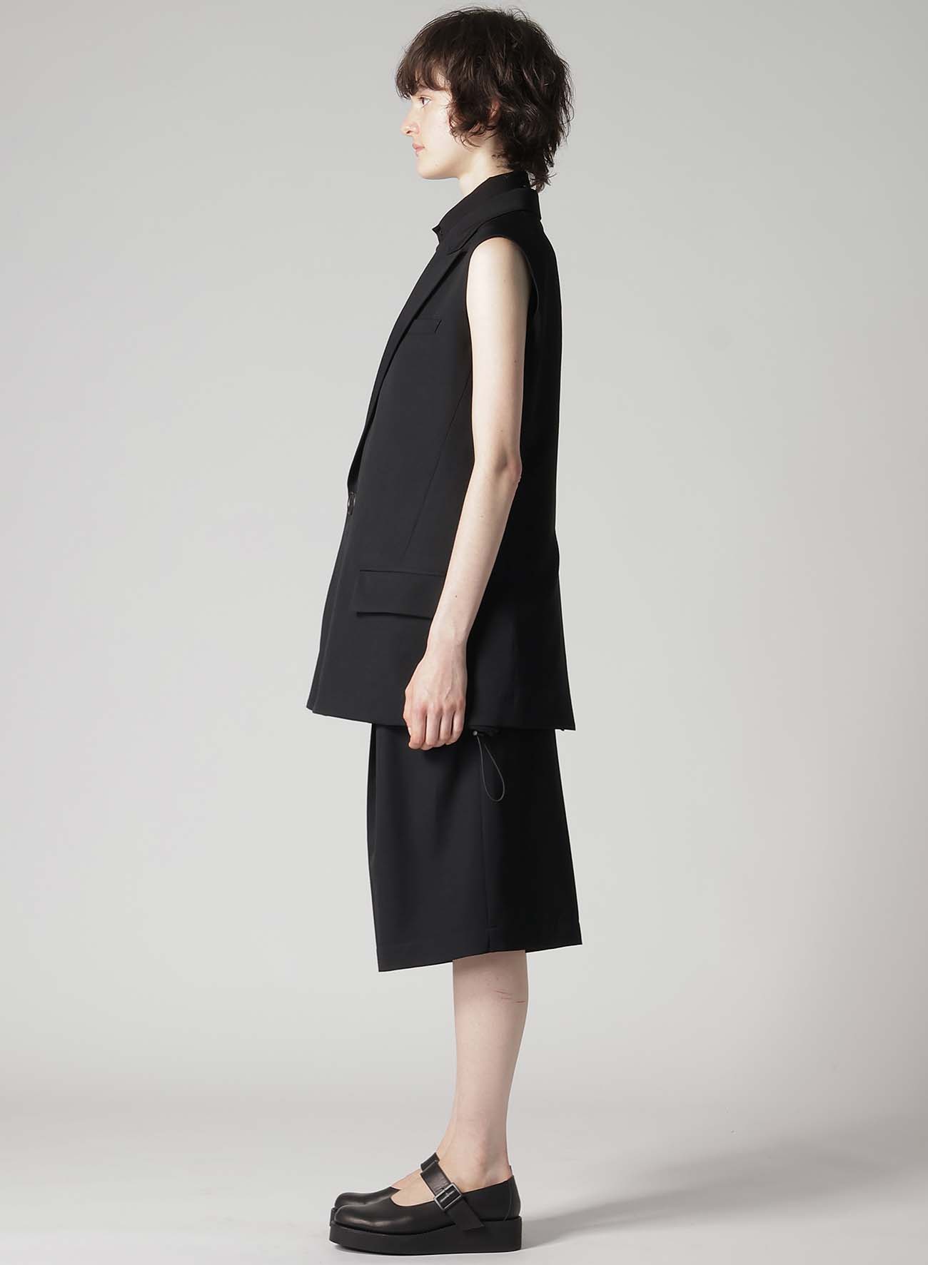 GABARDINE R-SLEEVELESS JKT