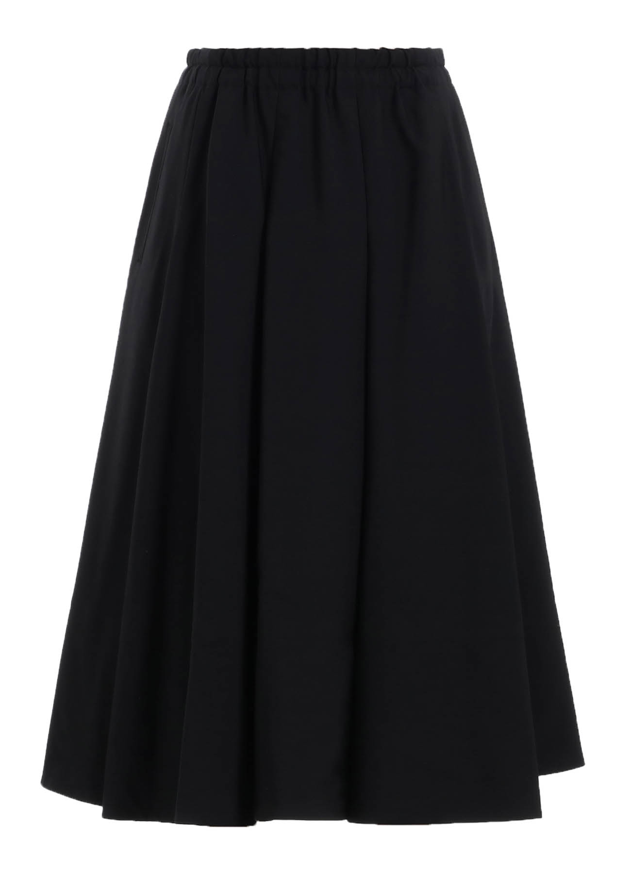 WOOL GABADINE R-TUCK FLARE SKIRT