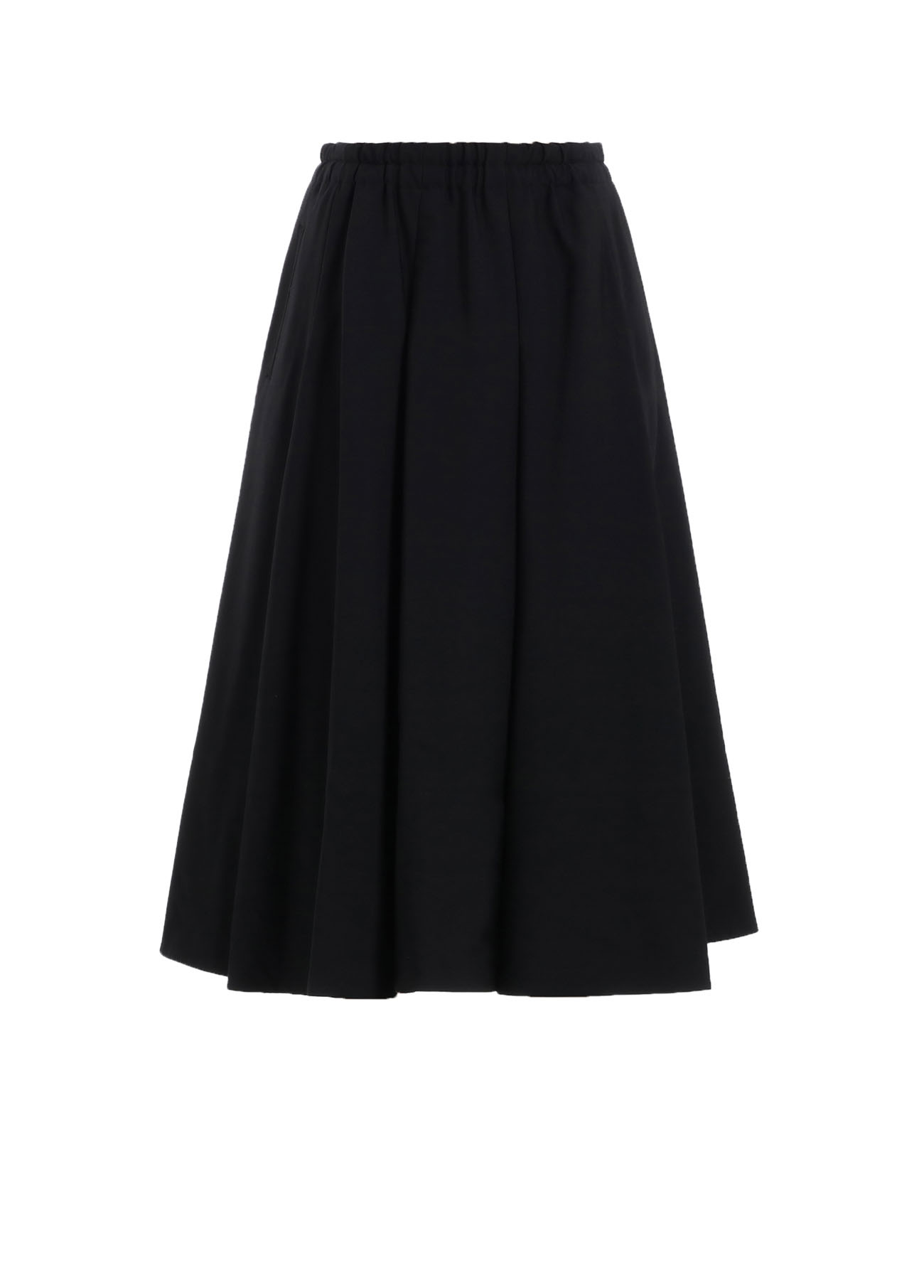 WOOL GABADINE R-TUCK FLARE SKIRT