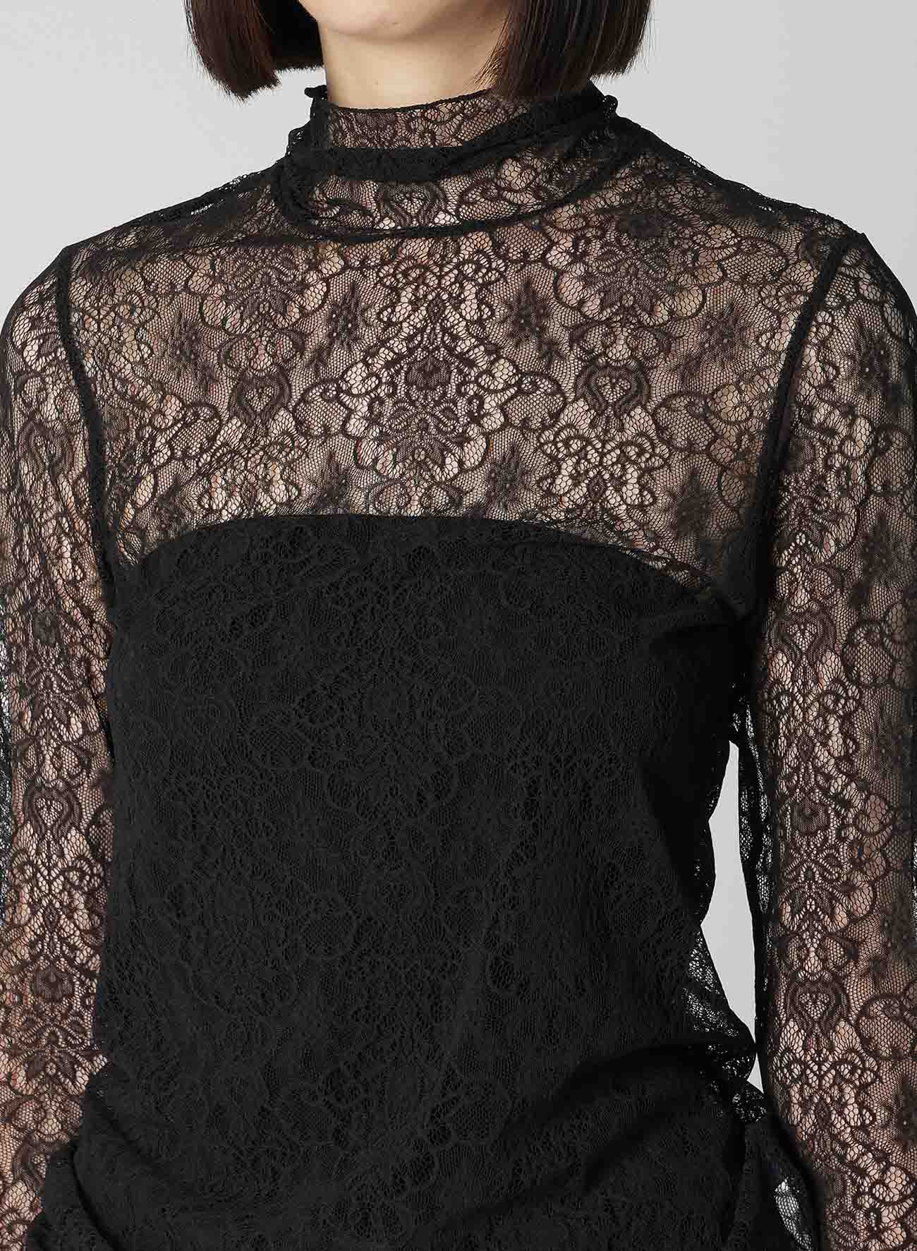 【12/6 10:00(JST) Release】STRETCHED LACE R-TURTLENECK T