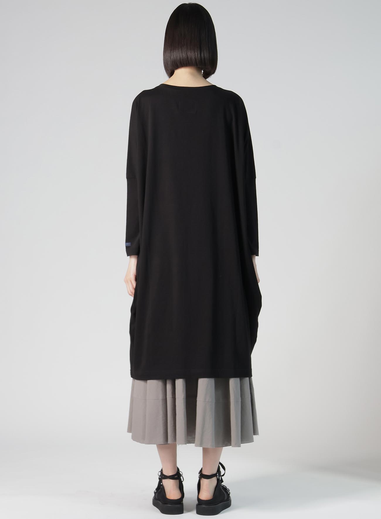 COTTON SINGLE JERSEY R-DOLMAN BIG DRESS