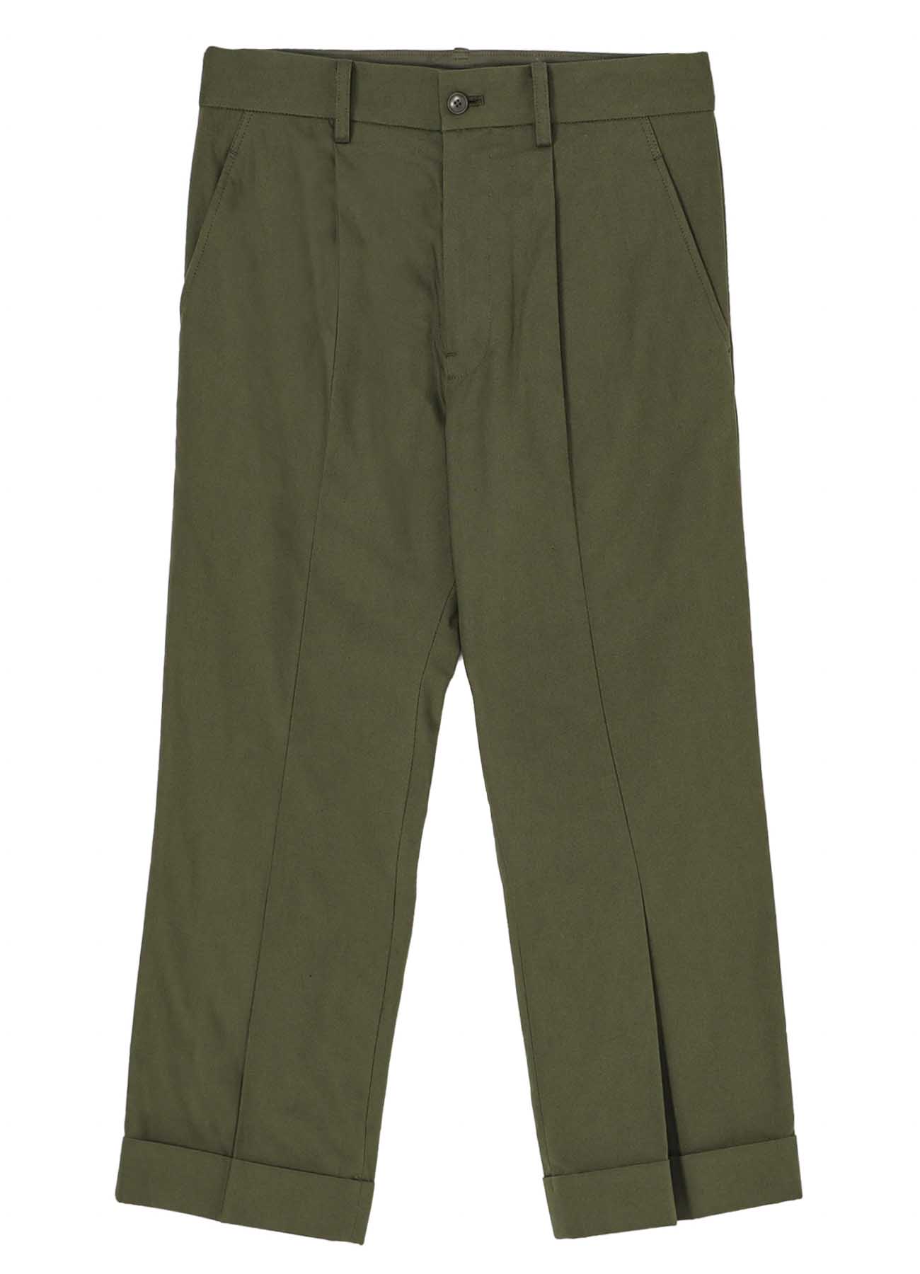 POPLIN R-HEM TUCK PANTS