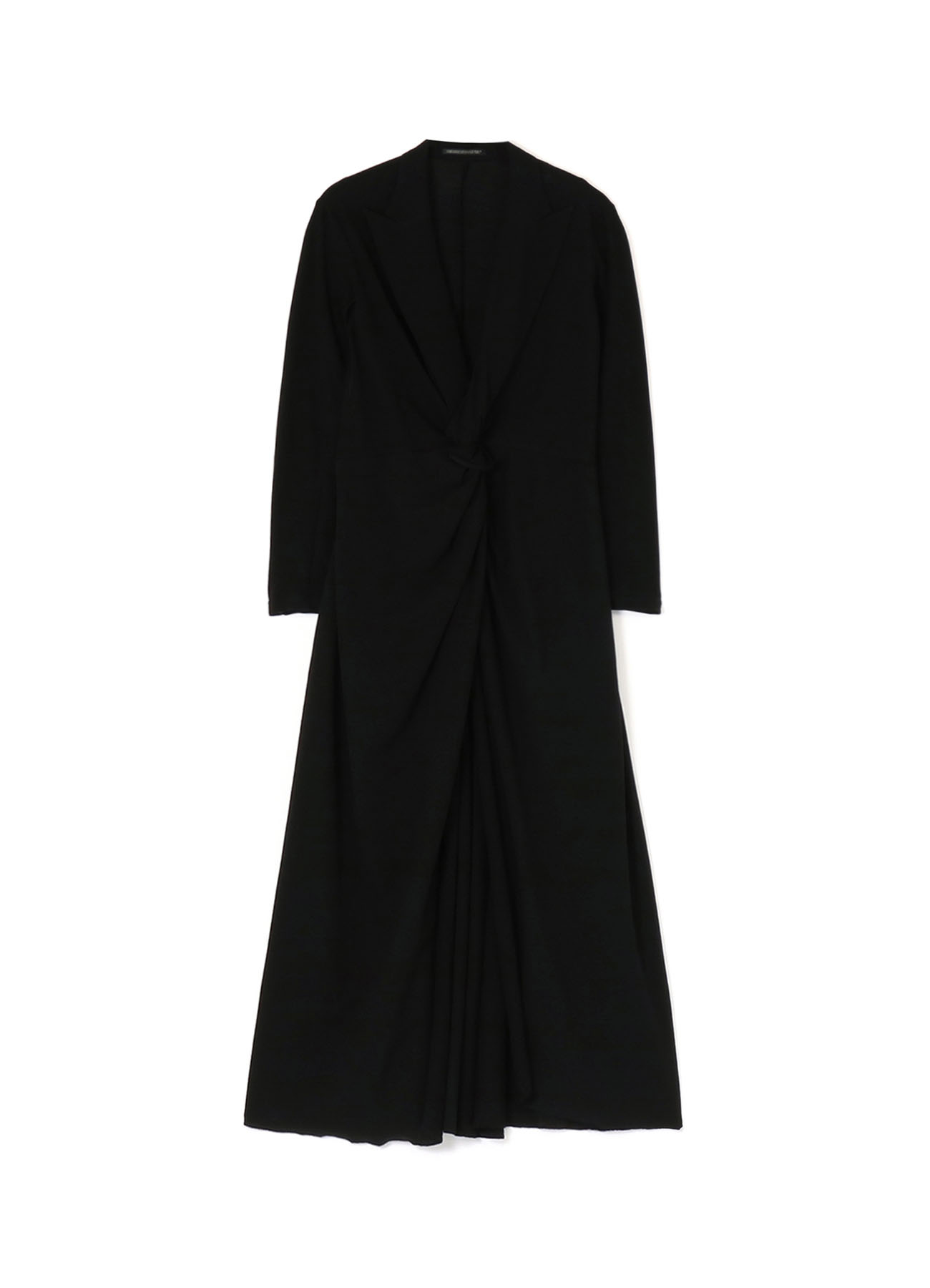 TECHNORAMA COTTON DRESS WITH PEAK LAPELS AND TWISTED FRONT DETAIL