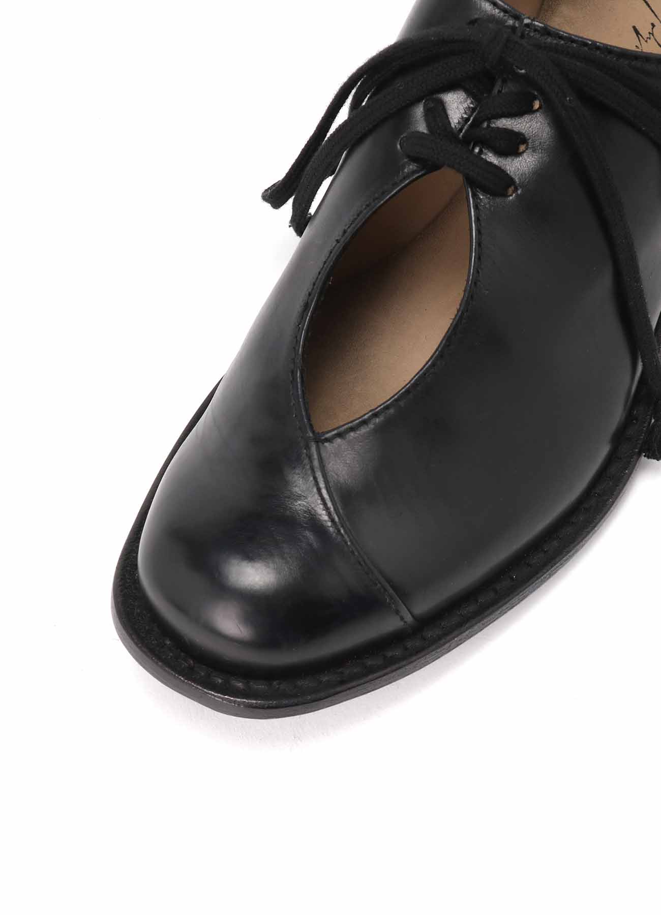 WAXED CALF CUT-OUT DERBY SHOES