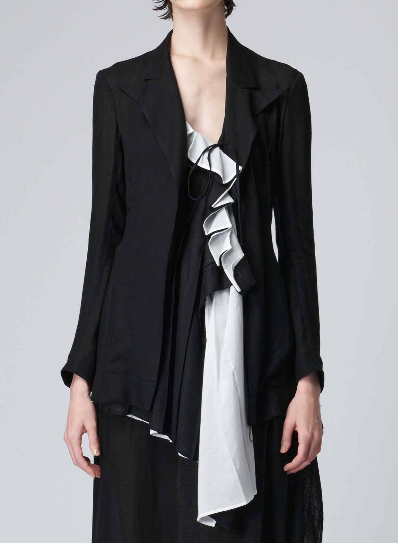 SHORT FRONT PLEATED JACKET