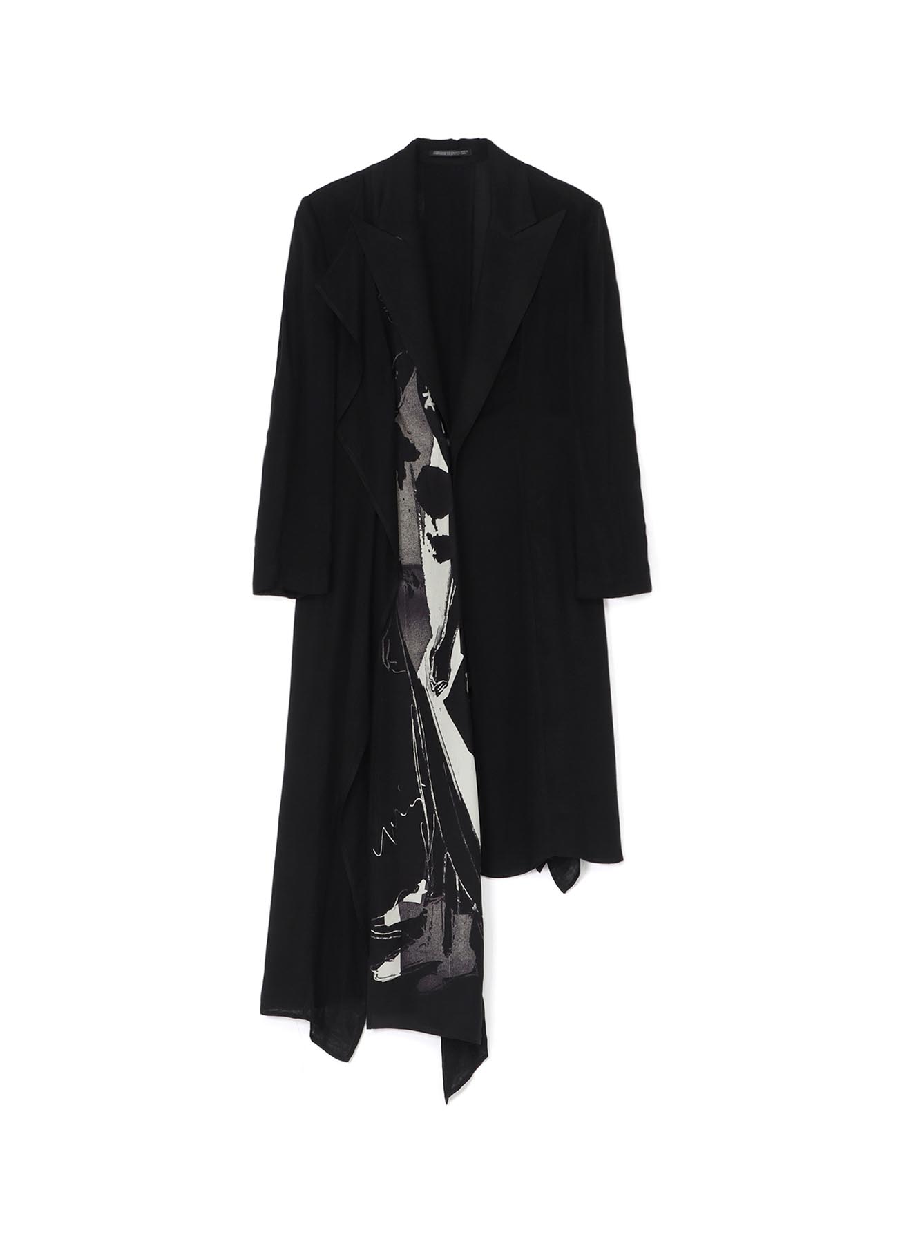 COAT WITH DOUBLE LAYERED LEFT BACK PANEL