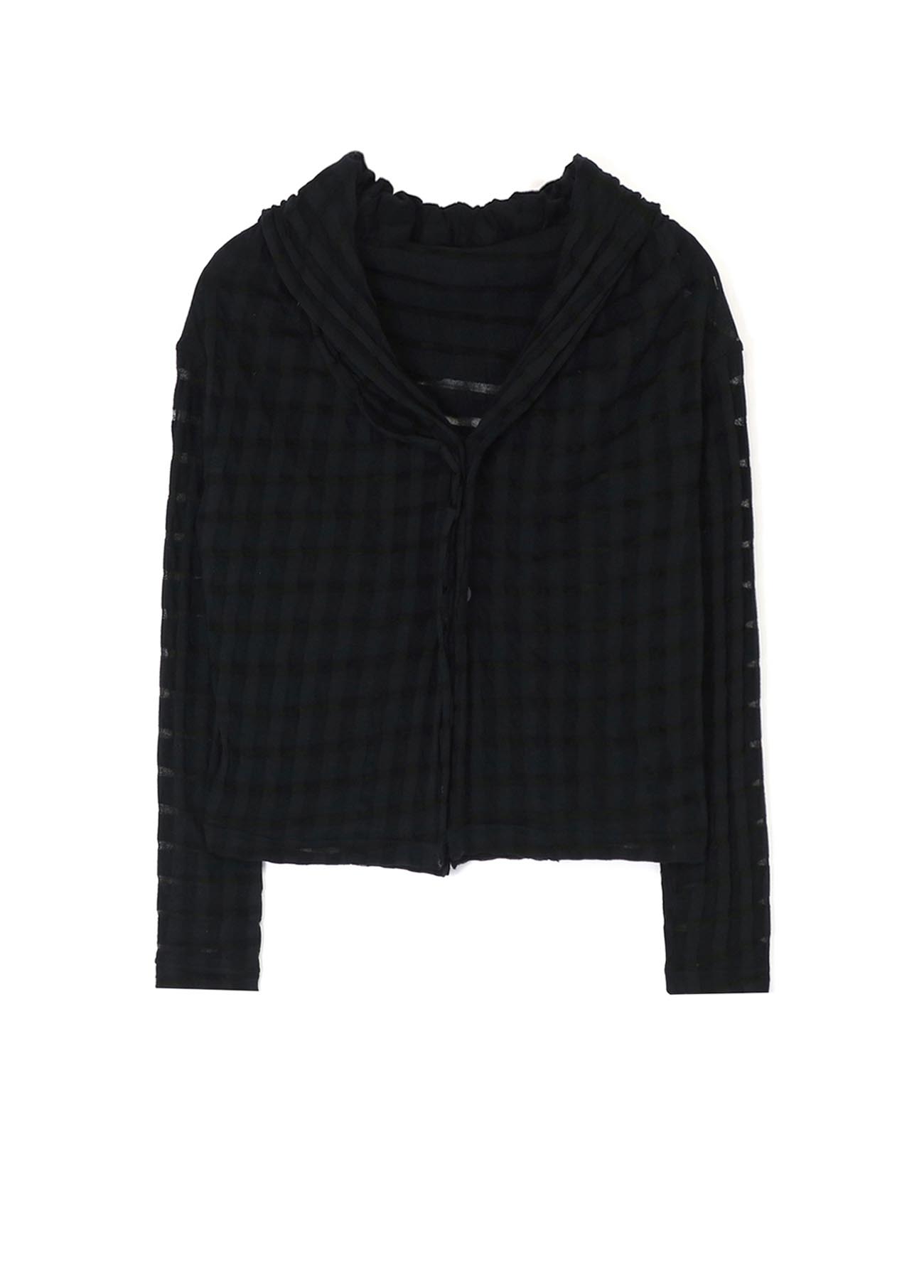 【Launching 10:00(JST), March 29th】PLAID JERSEY SHAWL COLLAR LONG SLEEVE CARDIGAN