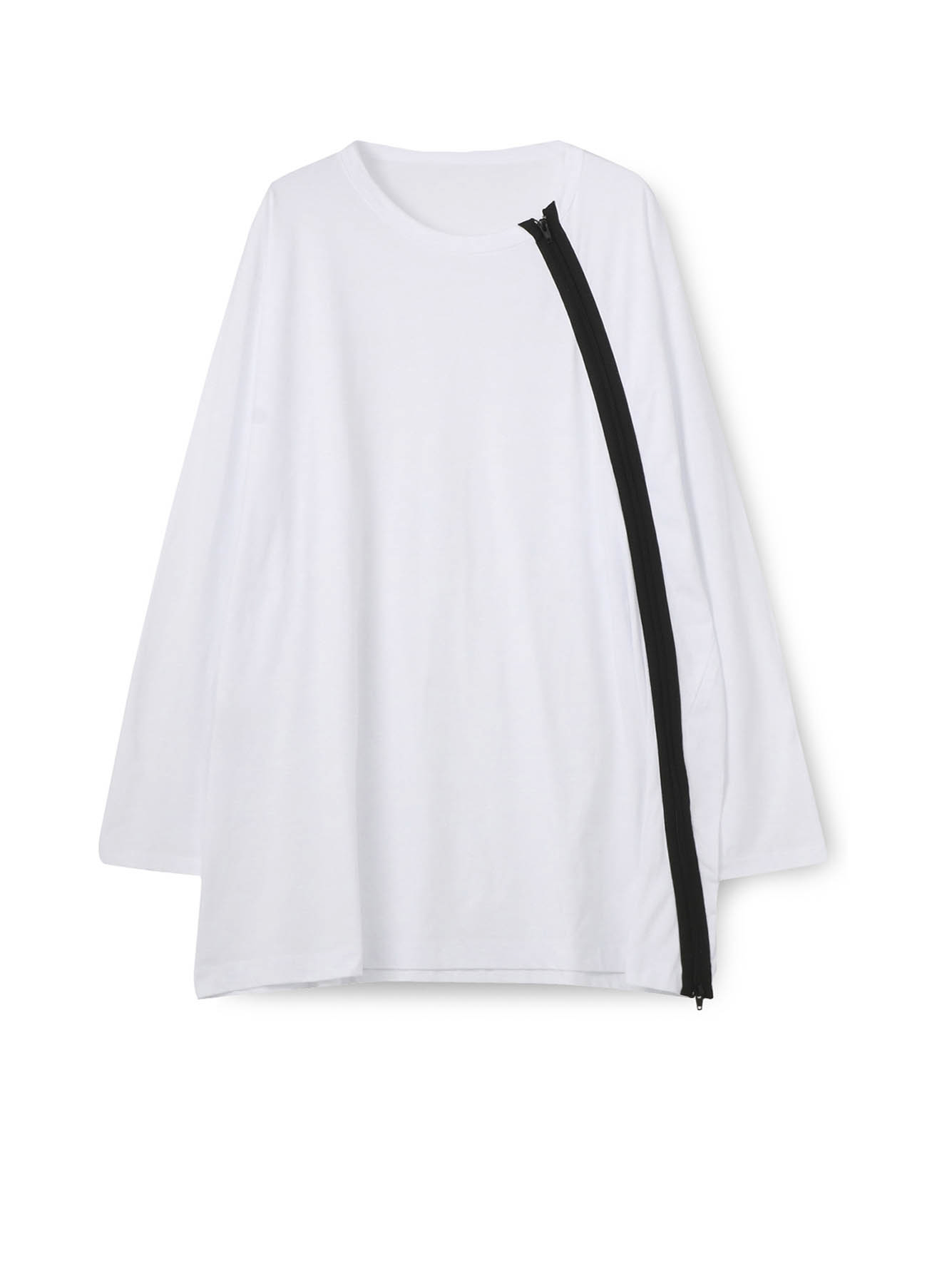 30/cotton Jersey Shoulders Zipper Short Sleeve T