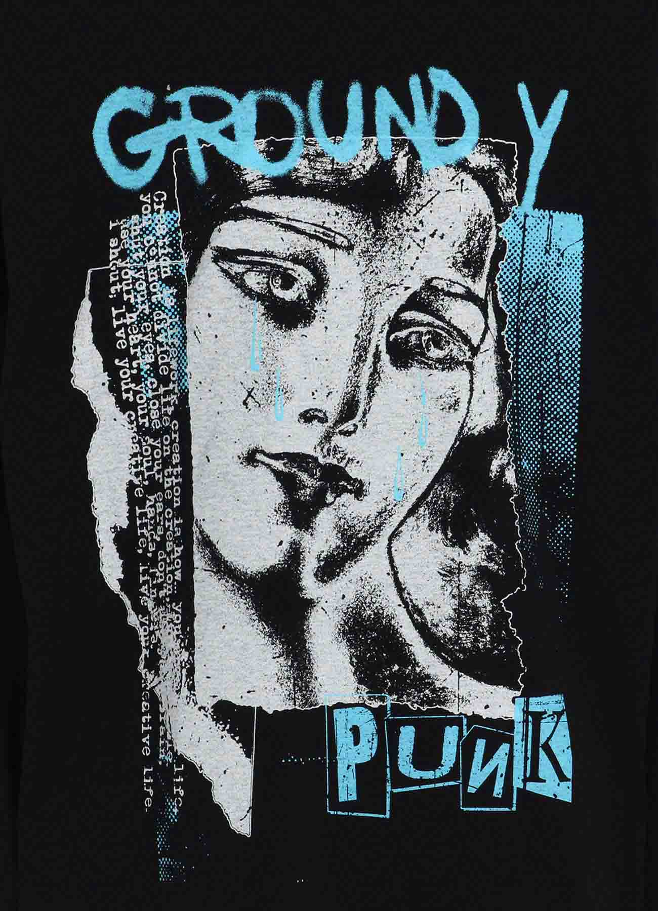 TEAR-STAINED FACE PUNK Graphic LONG SLEEVE T-SHIRT