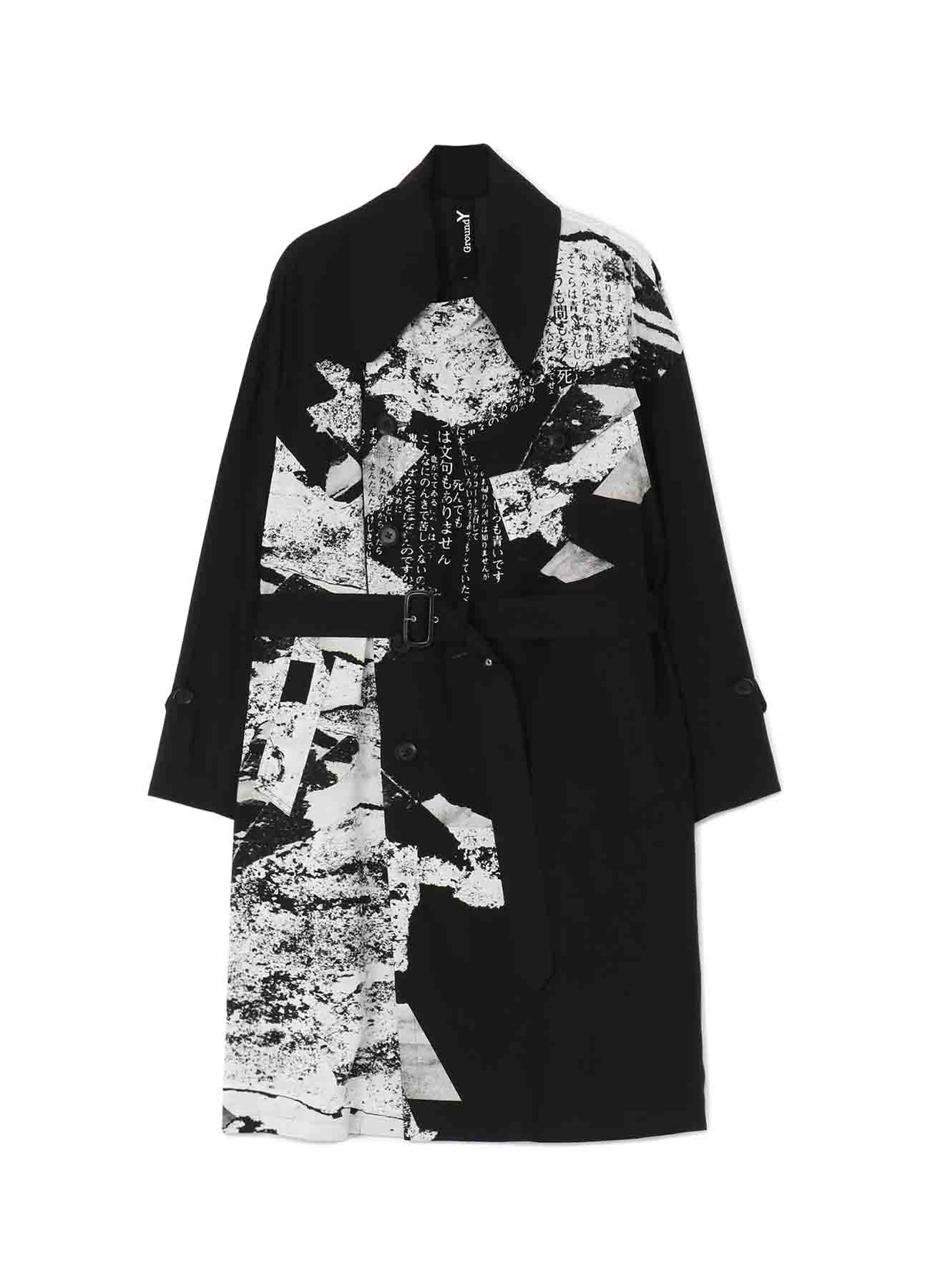 <Kenji Miyazawa>Rayon twill Mortorcycle big coat