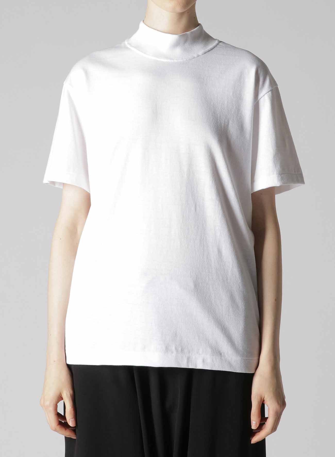 30/COTTON T-CLOTH HIGH NECK T-SHIRT