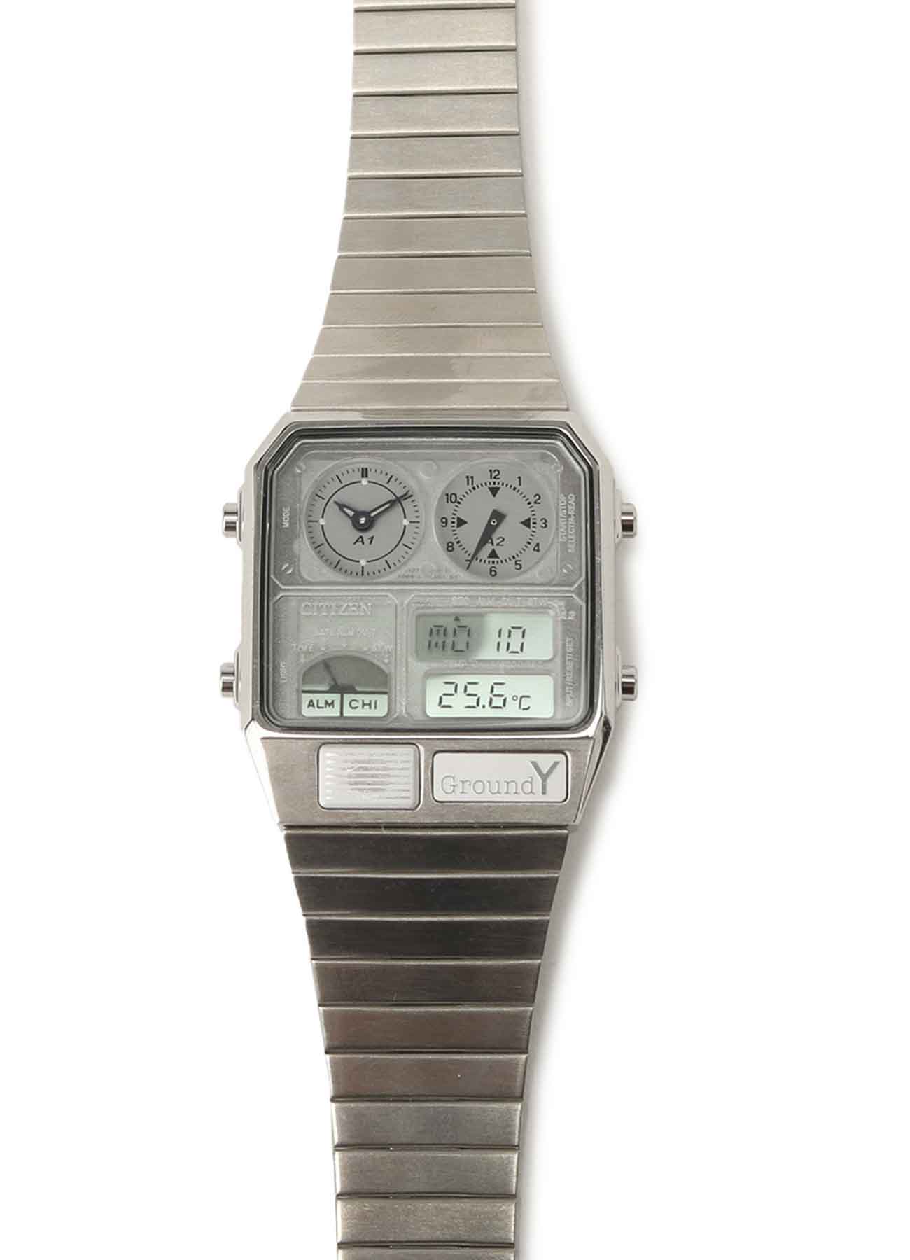 【Ground Y×CITIZEN】 ANA-DEGI TEMP Silver with serial number【Limited】