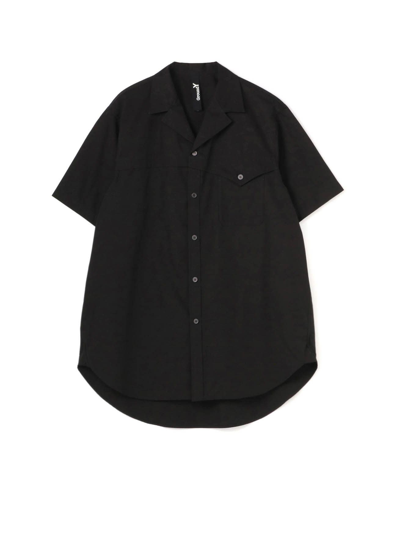 100/2 cotton broad Flap open collar shirt