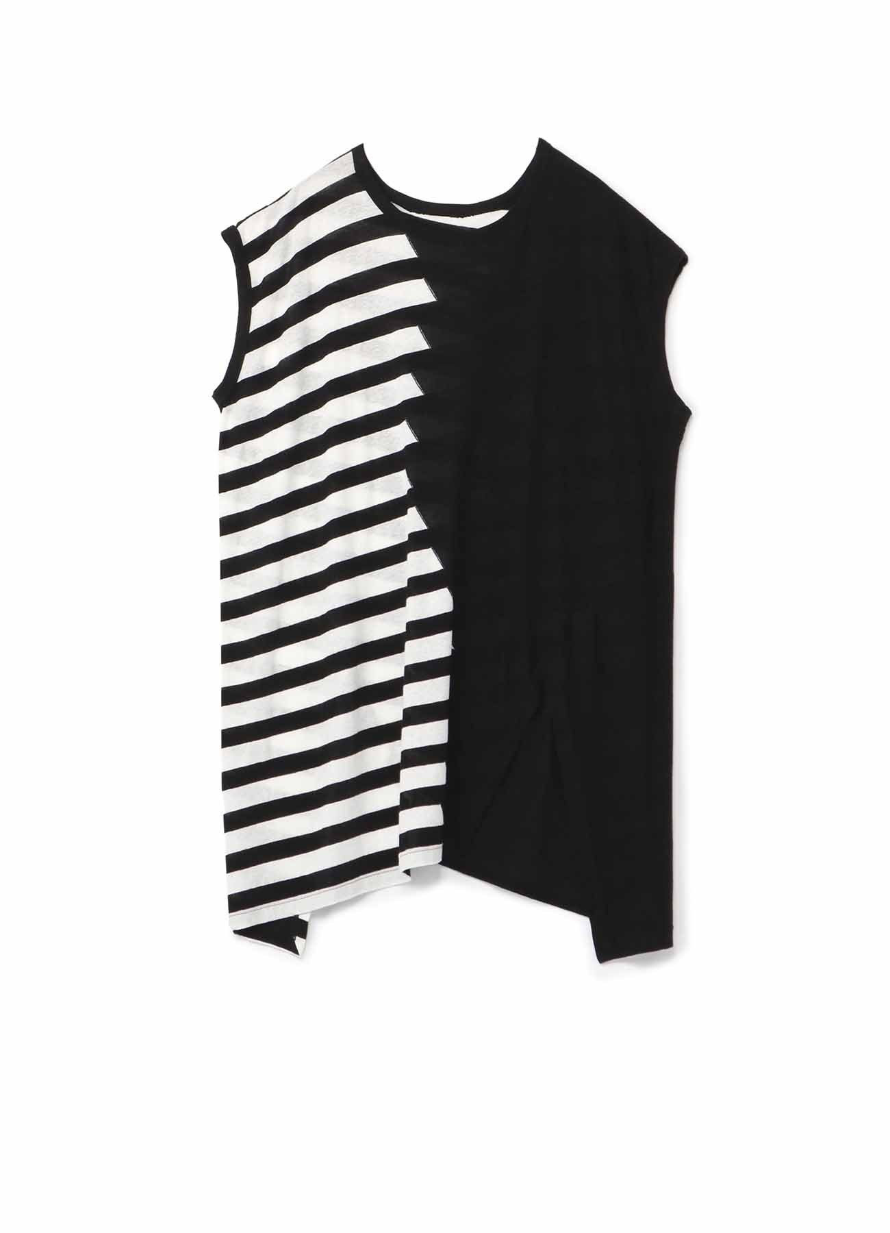 Half border jersey French sleeves slit T