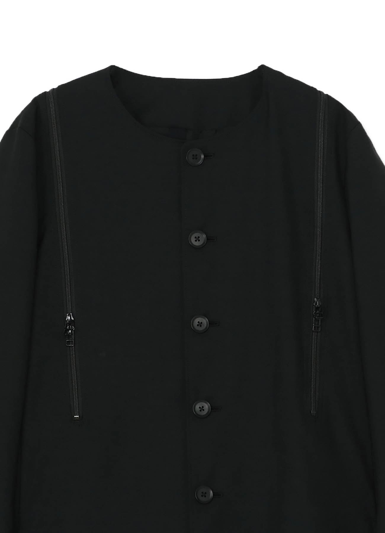 T/W Gabardine Shoulder Zipper Long Jacket