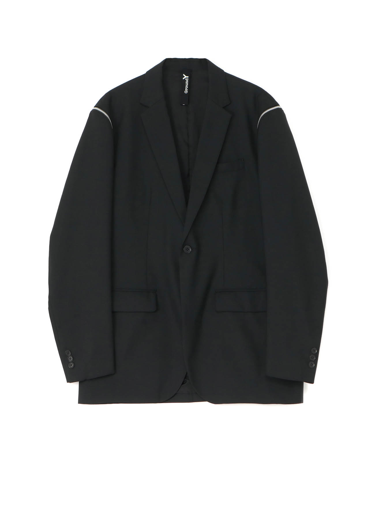 T/W Gabadine Shoulder Zipper Jacket
