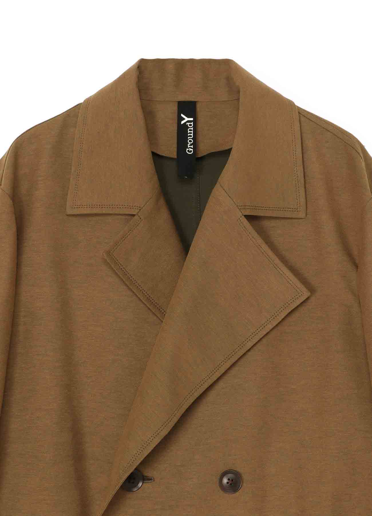 NY/C DOUBLE CLOTH ASYMMETRY COLLAR PEA COAT