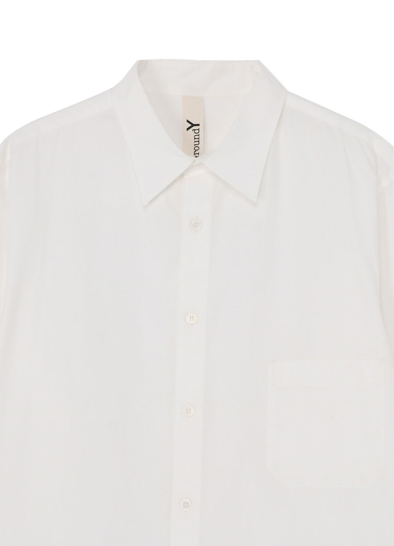 COTTON BROAD CLOTH BIG COLLAR SHIRT