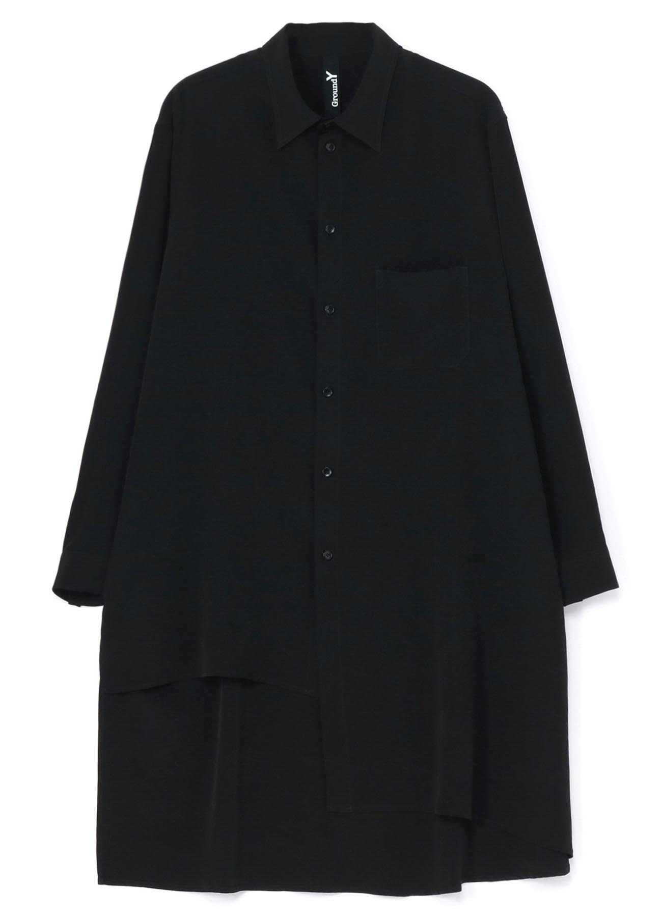 CREPE DE CHINE LEFT DRAPED SHIRT