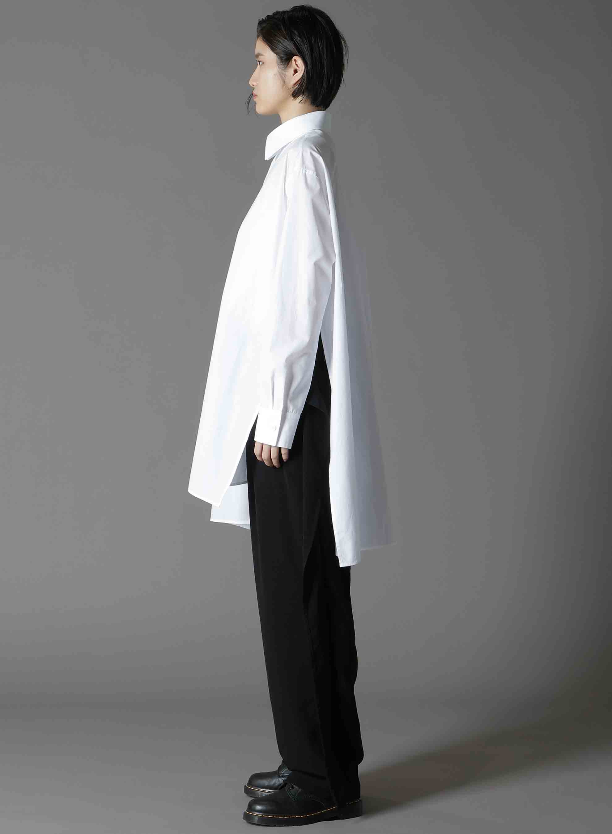 COTTON BROAD CLOTH SPARE COLLAR DOUBLE SHIRT