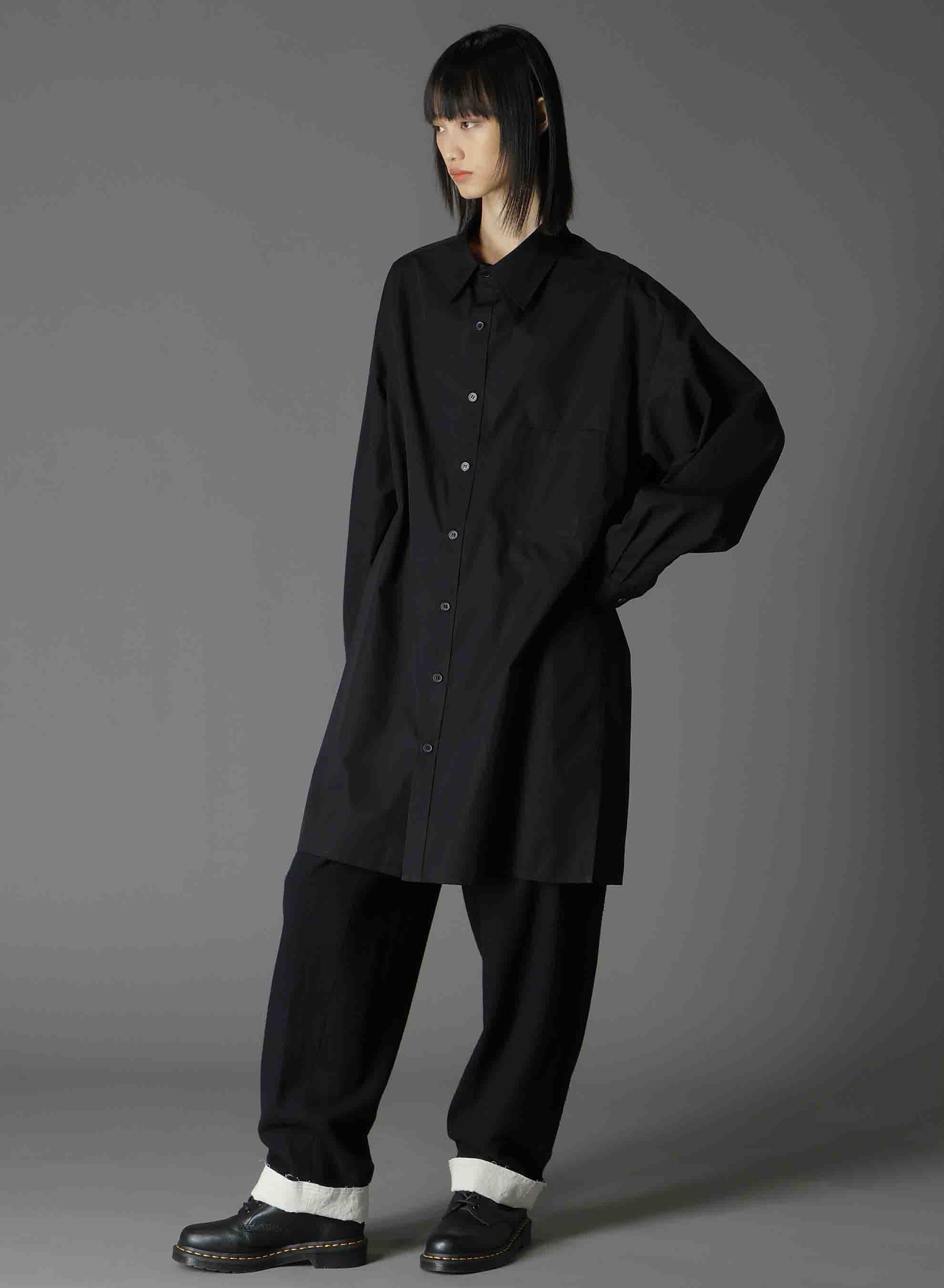 COTTON BROAD CLOTH SPARE COLLAR BIG SHIRT