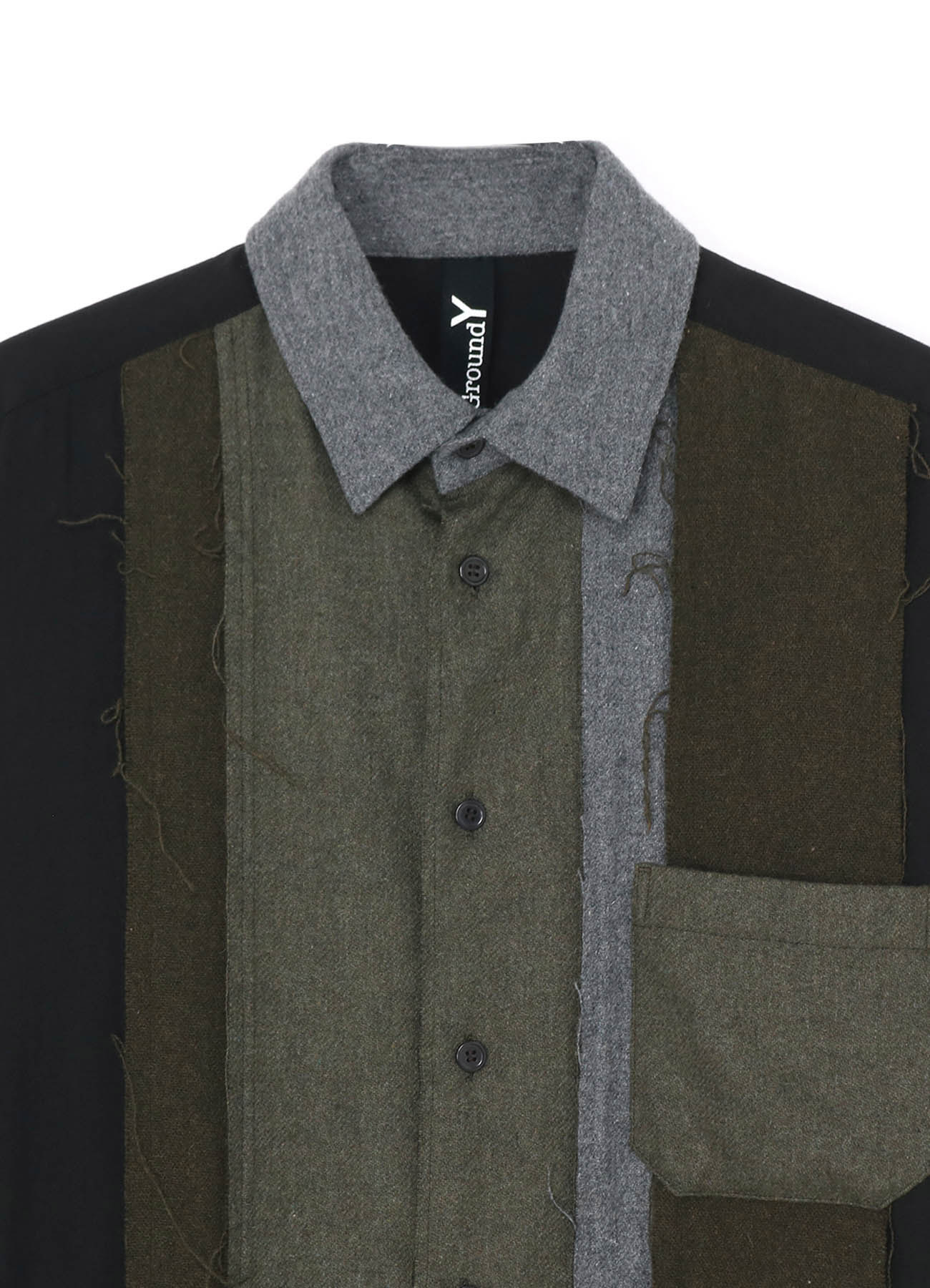 VARIOUS MATERIAL COMBINATION DESIGN SHIRT