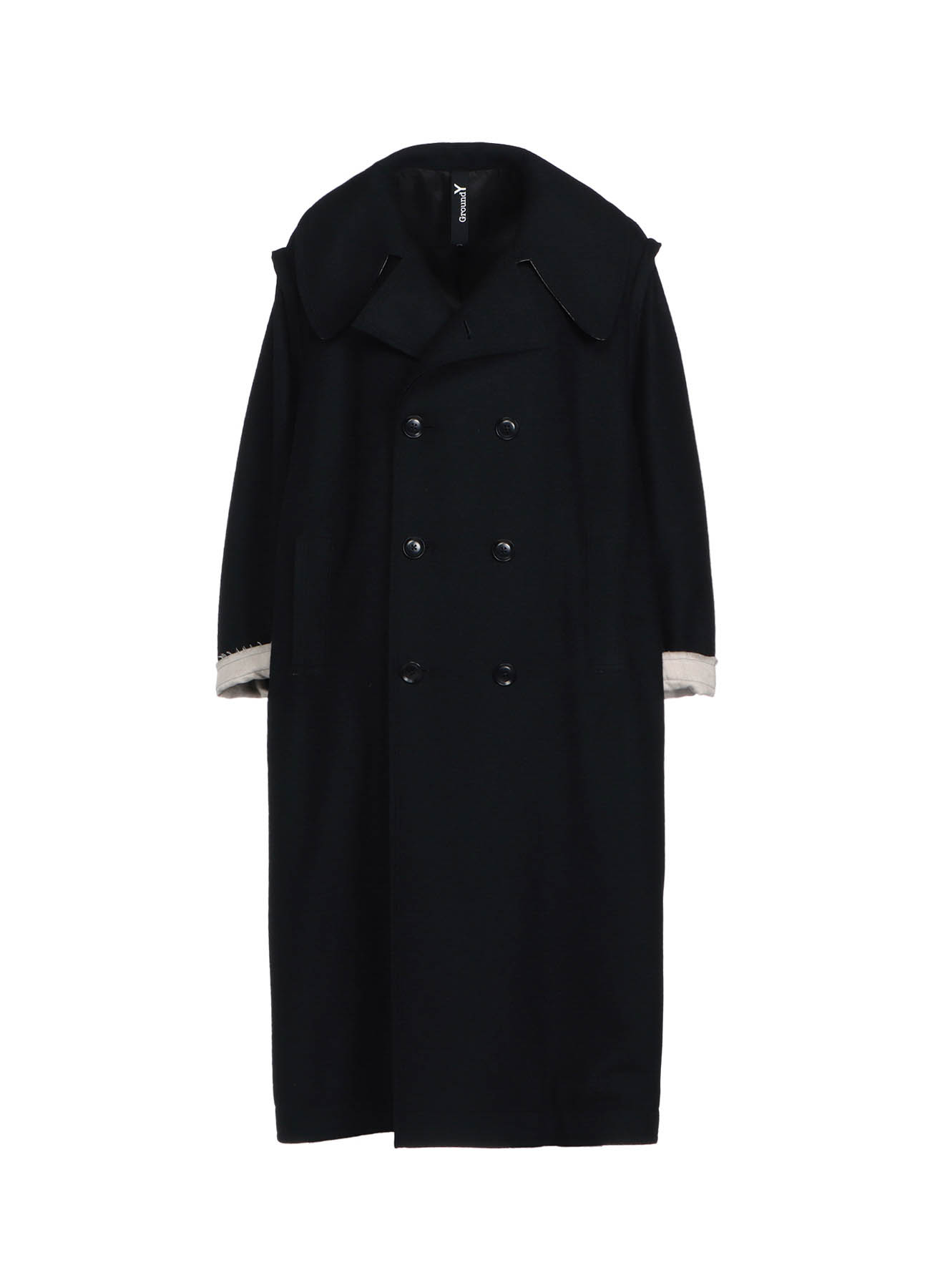 WOOL COMPRESSED BOUCLE TRUNCATED TRENCH COAT