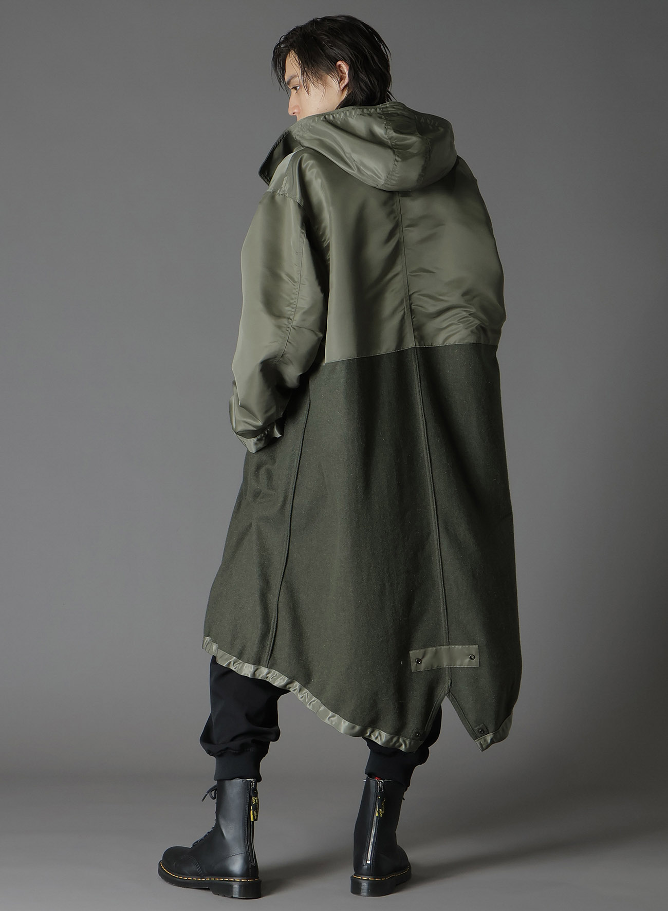 VARIOUS MATERIAL COMBINATION REVERSIBLE MODS COAT