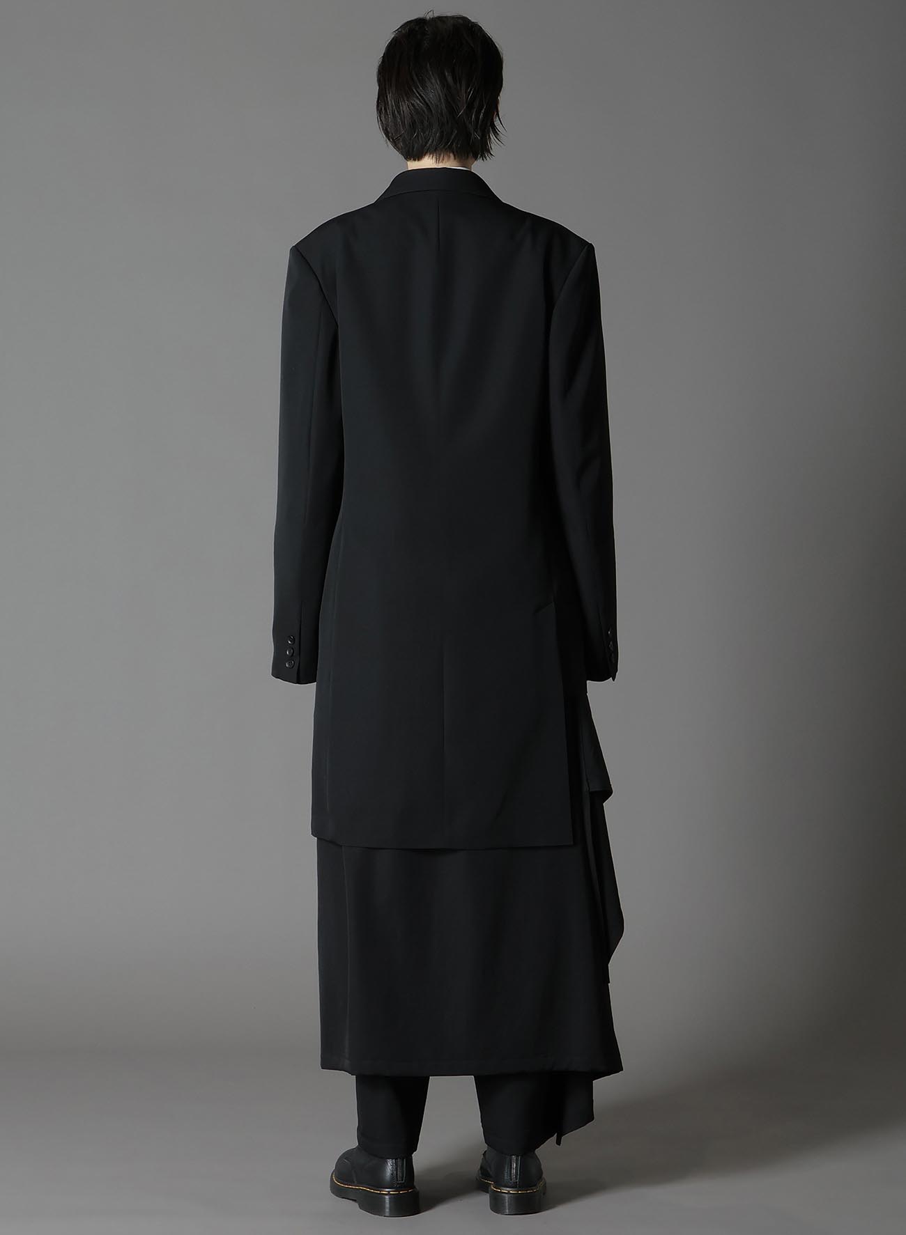 WOOL GABARDINE ASYMMETRICAL JACKET