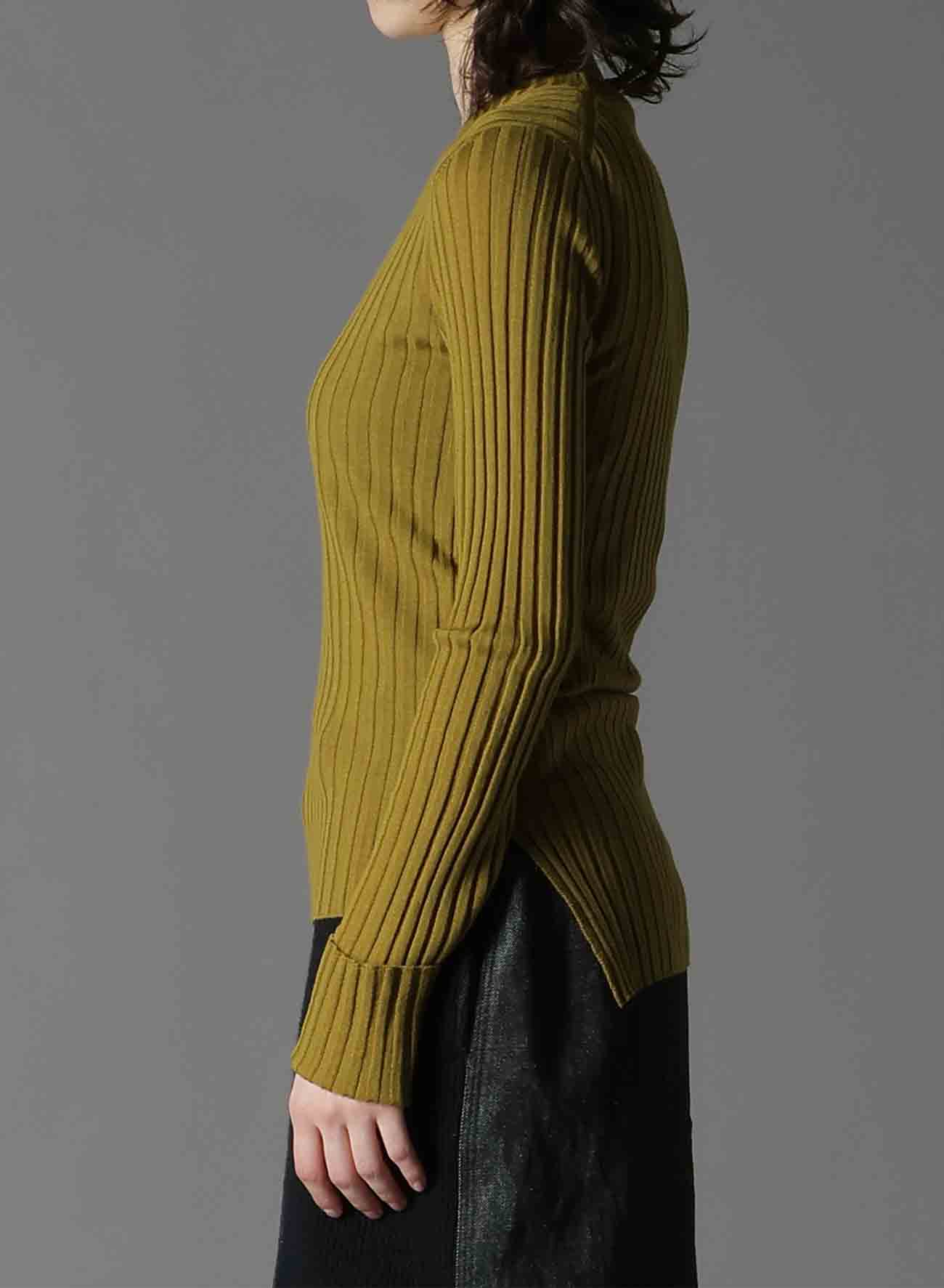 MERINO WOOL RIB CREW NECK KNITWEAR