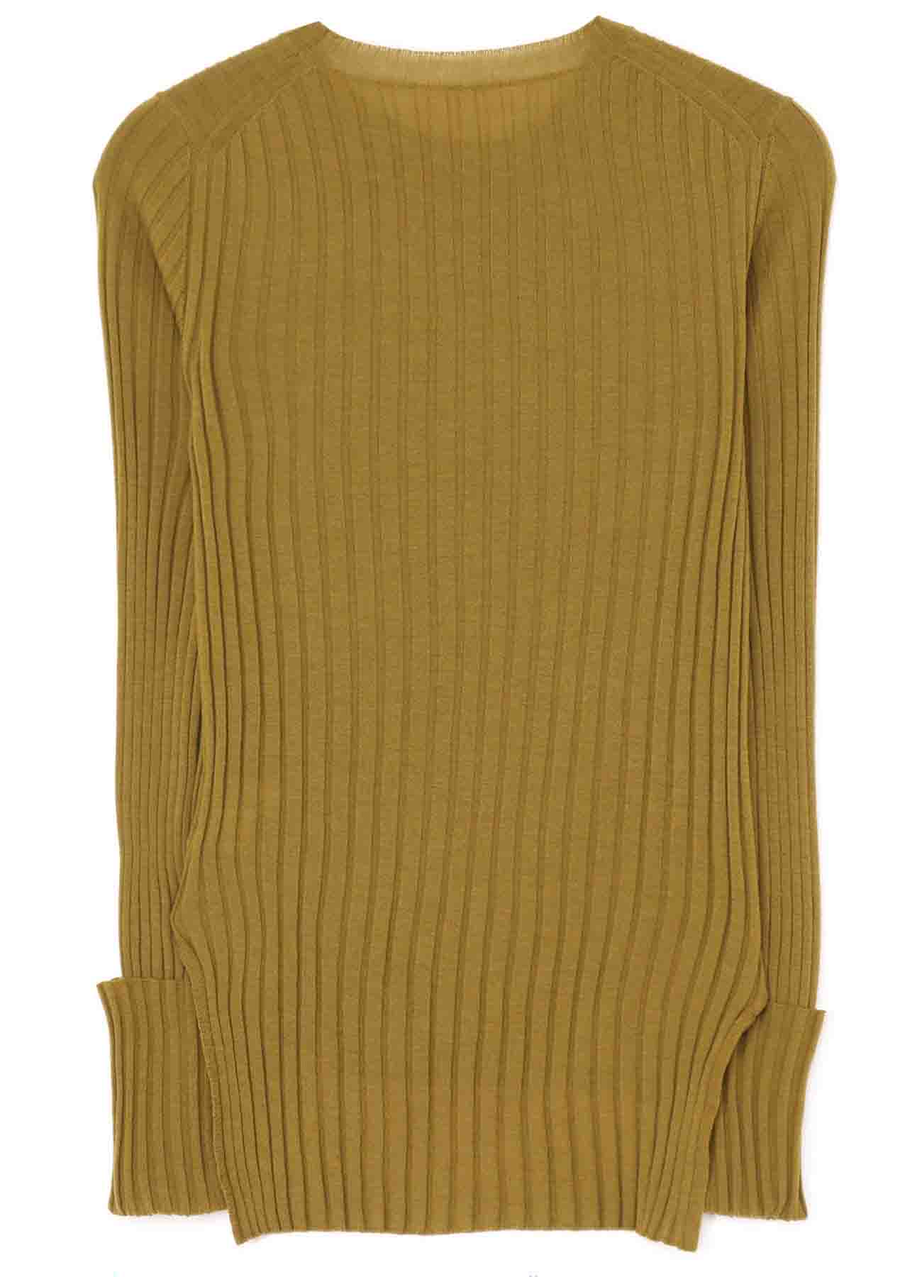 MERINO WOOL RIB CREW NECK KNITWEAR