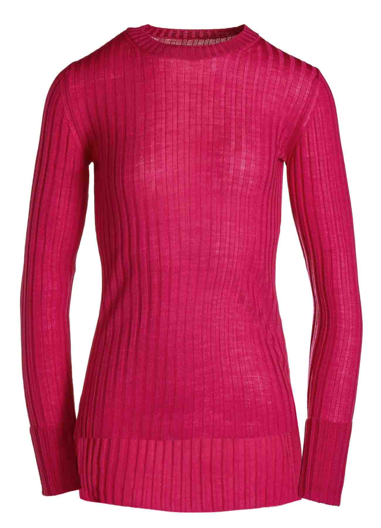 MERINO WOOL RIB CREW NECK KNITWEAR