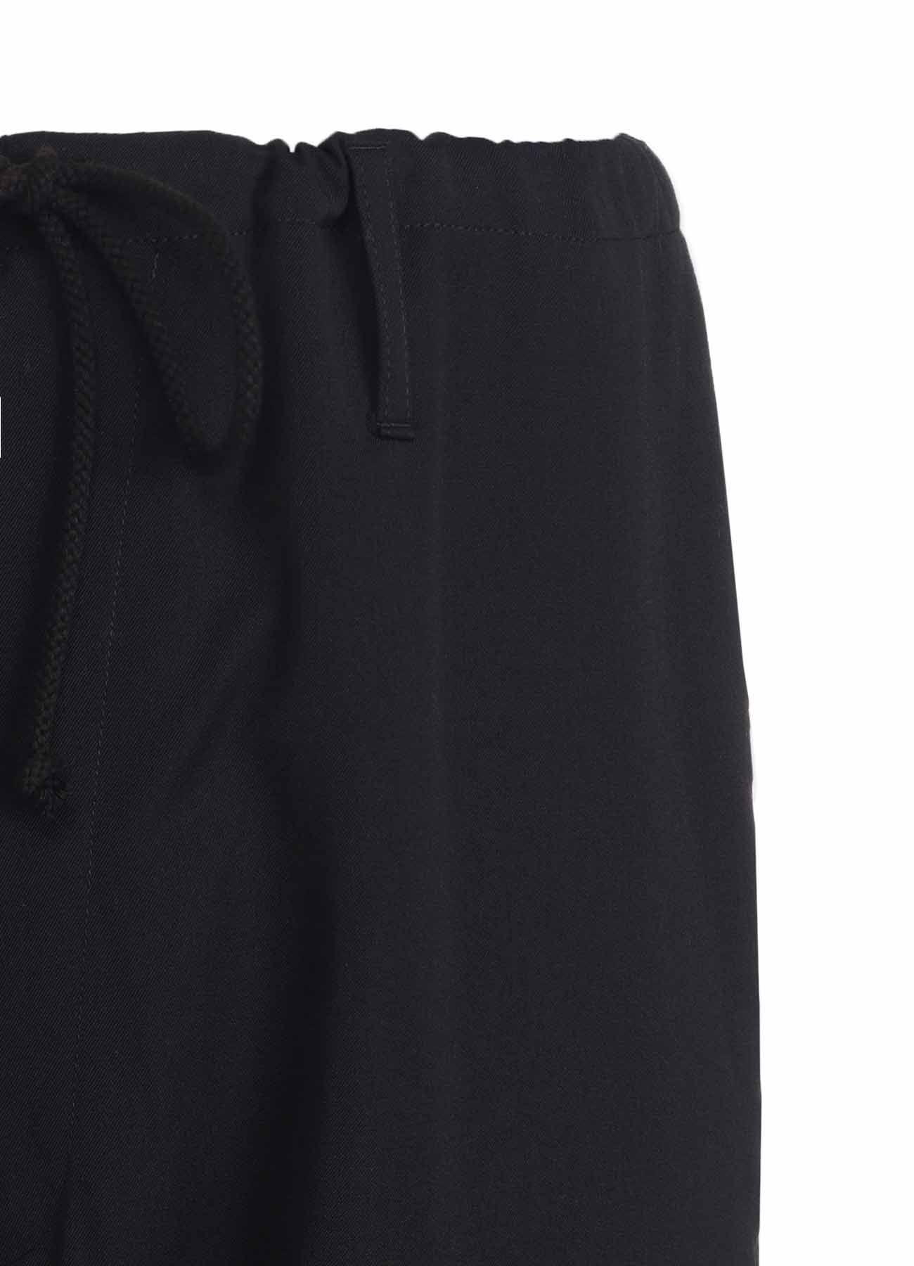 WOOL GABARDINE WAIST STRING PANTS