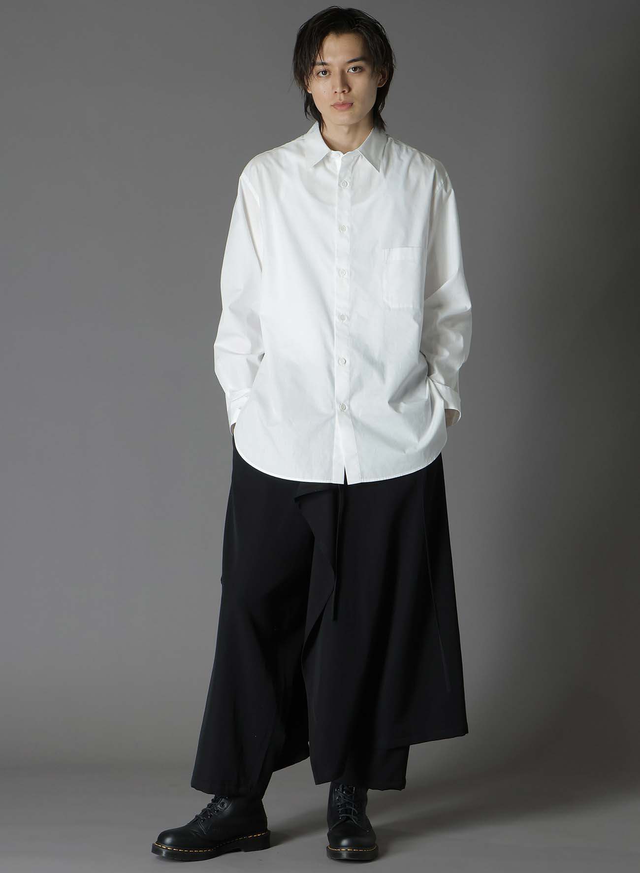 WOOL GABARDINE 3-WAY SKIRT PANTS