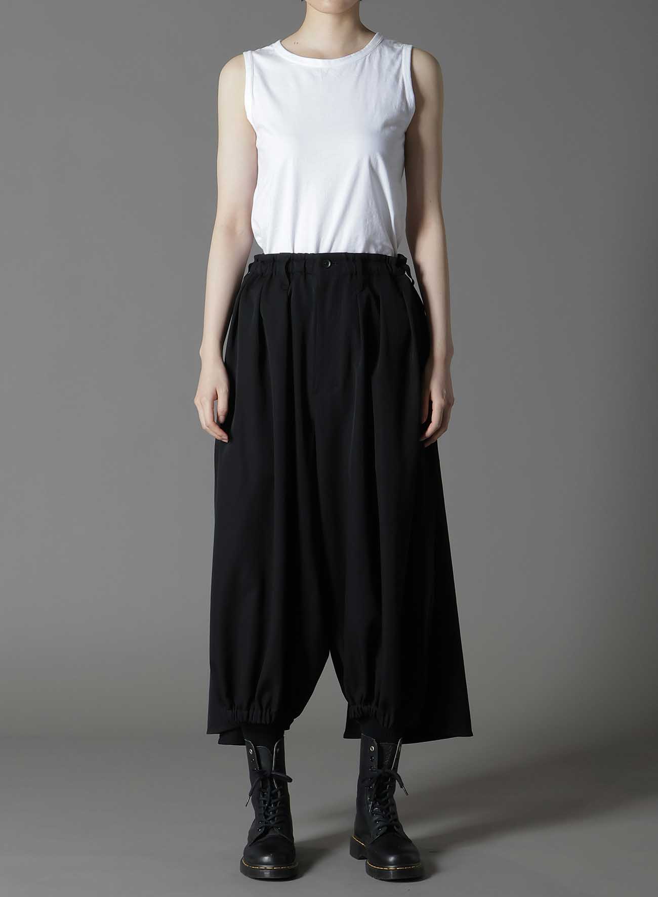 WOOL GABARDINE CROW PANTS