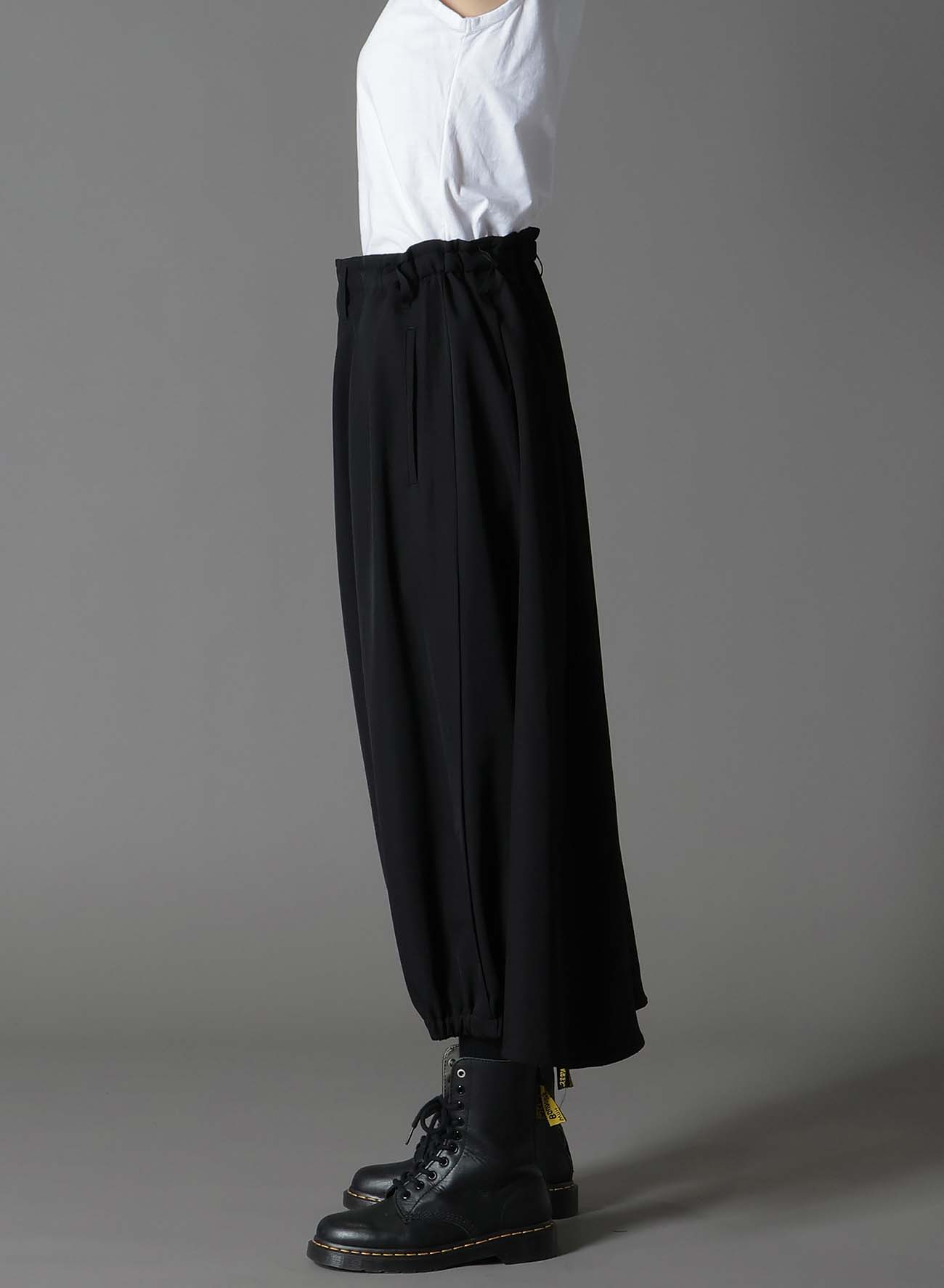 WOOL GABARDINE CROW PANTS