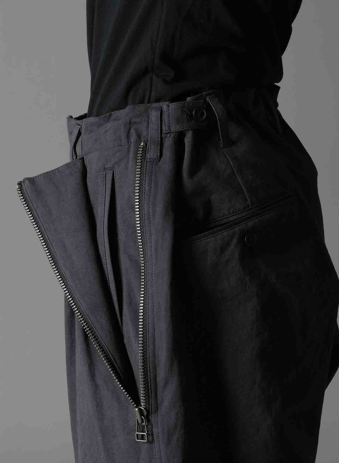 COTTON POPLIN WA ZIPPER POCKET PANTS