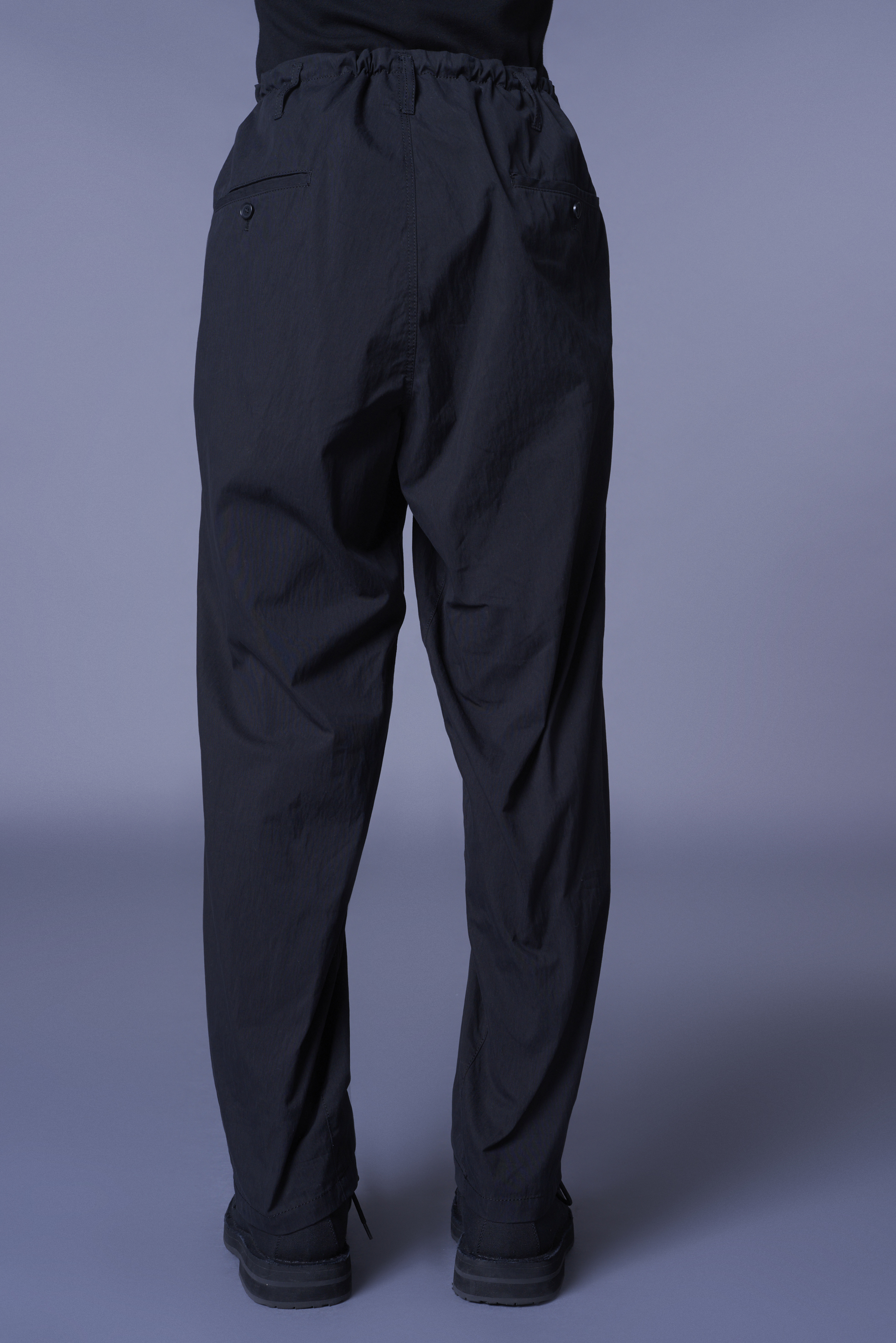 COTTON/NYLON OXFORD STRING PANTS WITH FULLED WOOL GAUZE POCKETS