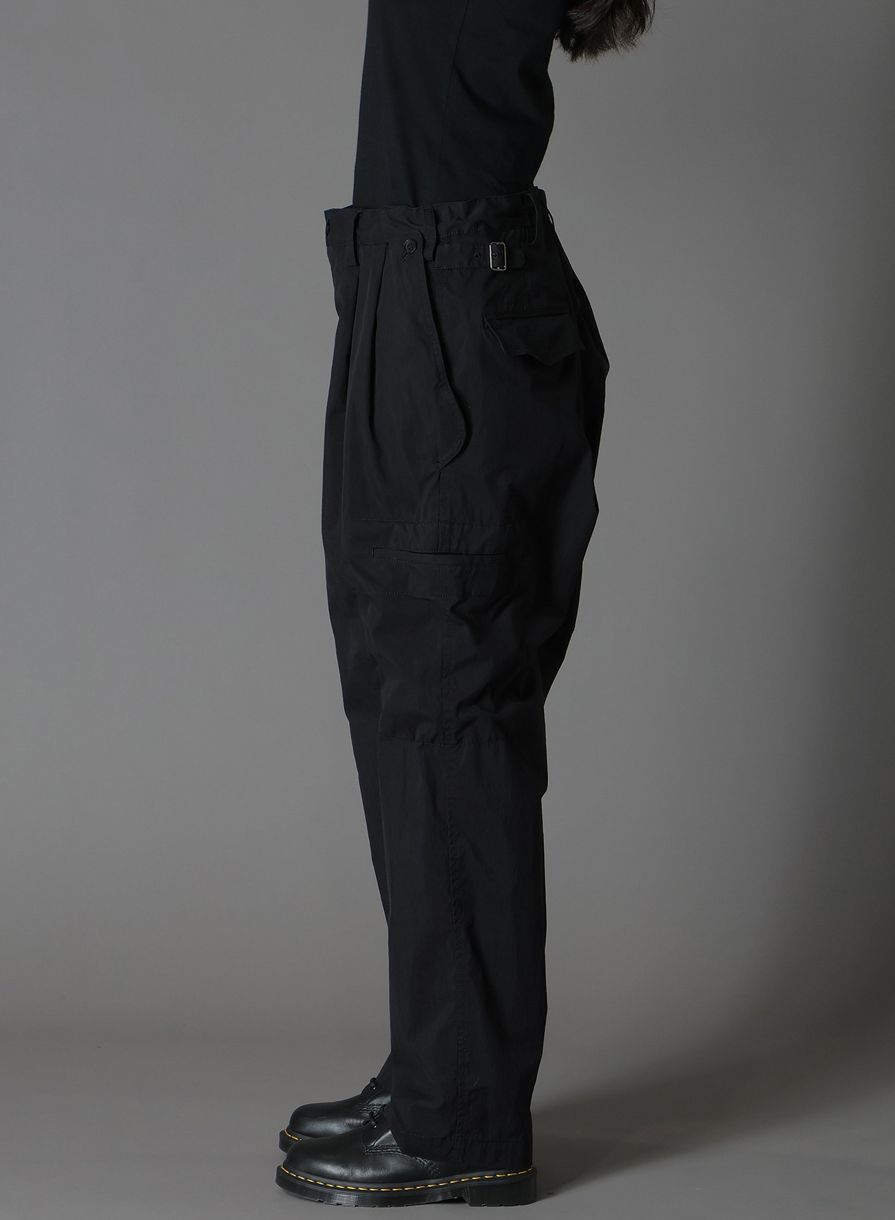 COTTON/NYLON OXFORD PANTS WITH FULLED WOOL GAUZE POCKETS