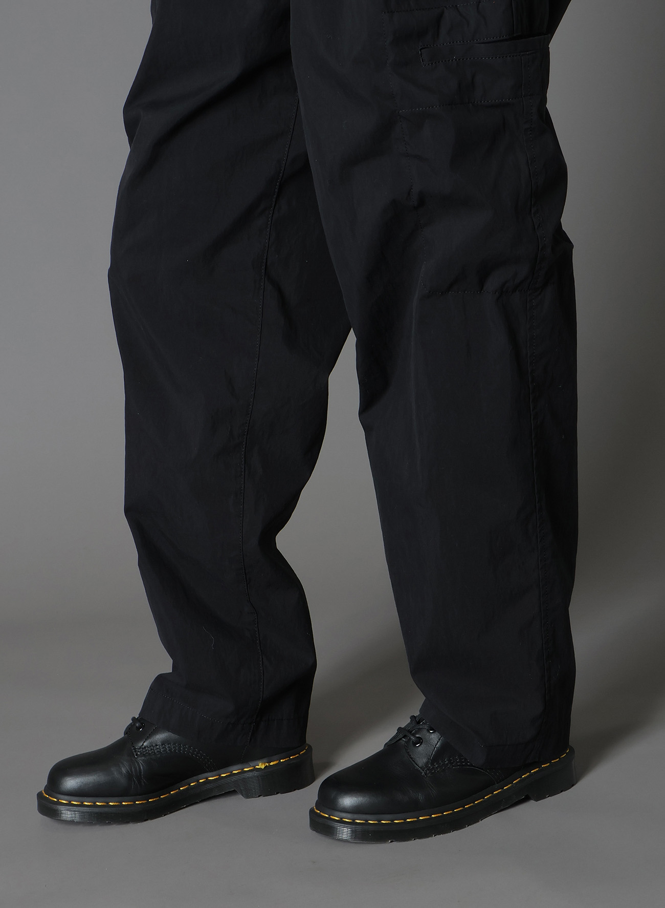 COTTON/NYLON OXFORD PANTS WITH FULLED WOOL GAUZE POCKETS