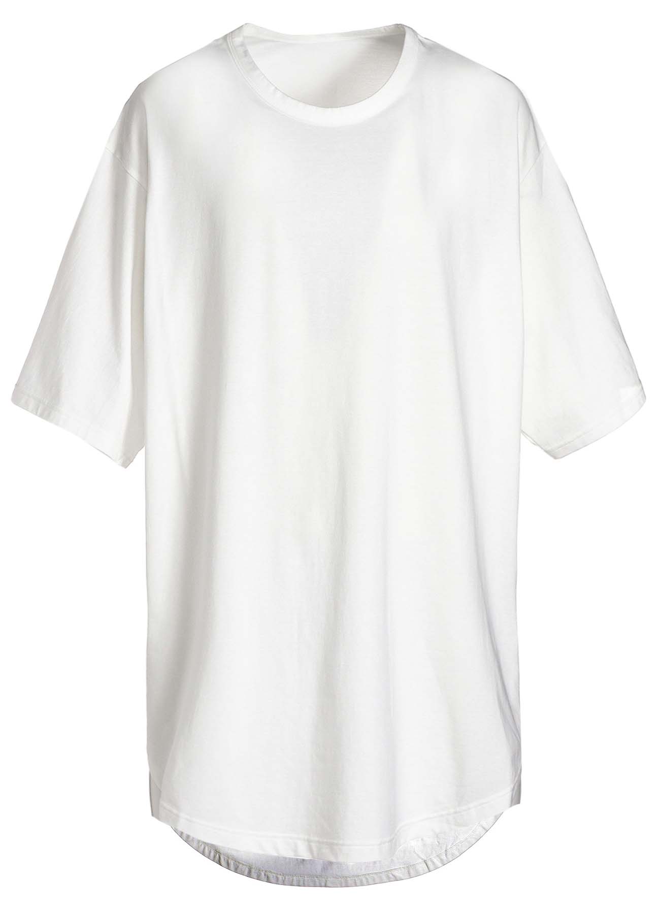 COTTON JERSEY ROUND HEM JUMBO SHORT SLEEVED T