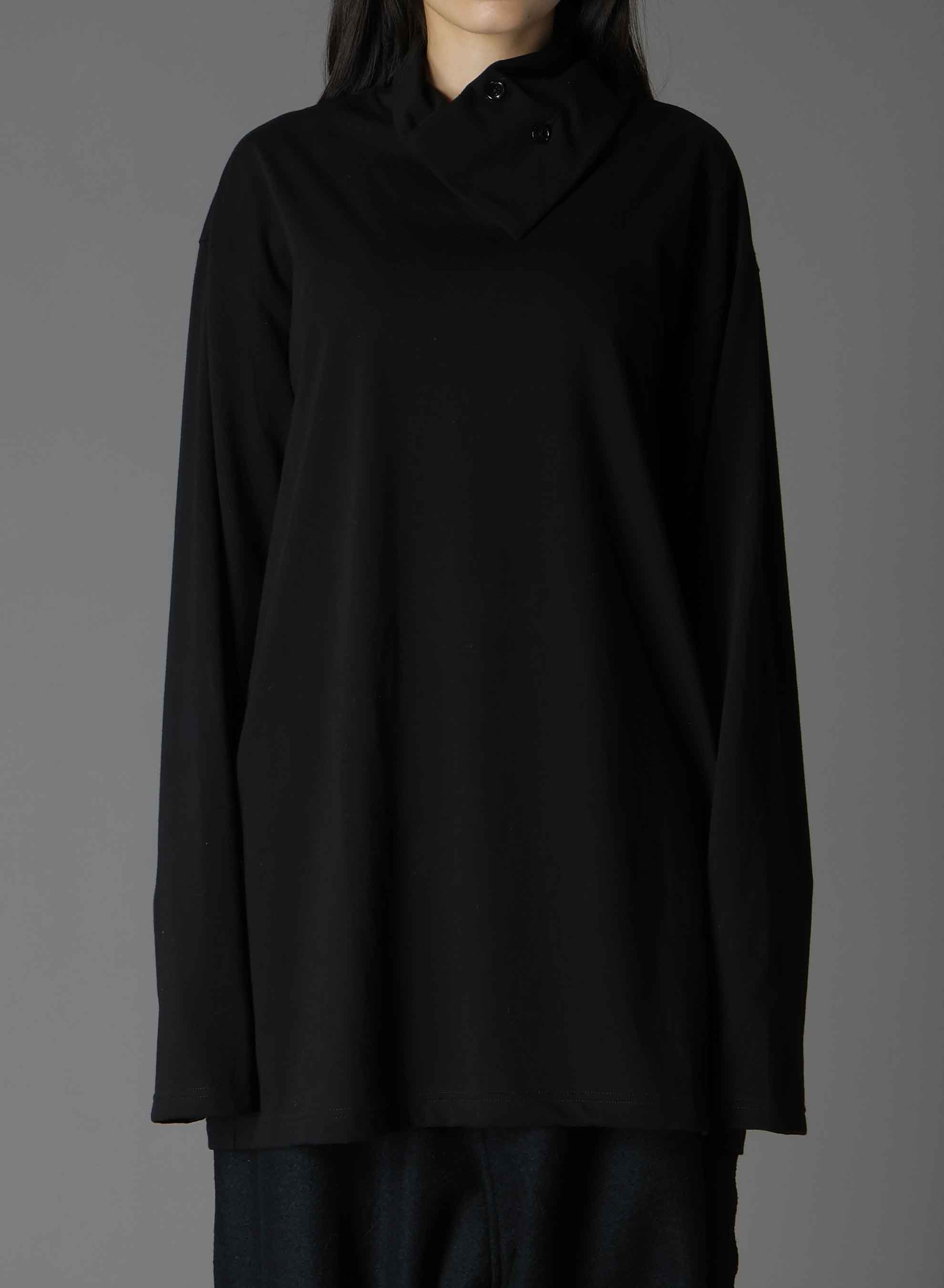 ULTIMA JERSEY ASYMMETRY COLLAR LONG SLEEVE T-SHIRT