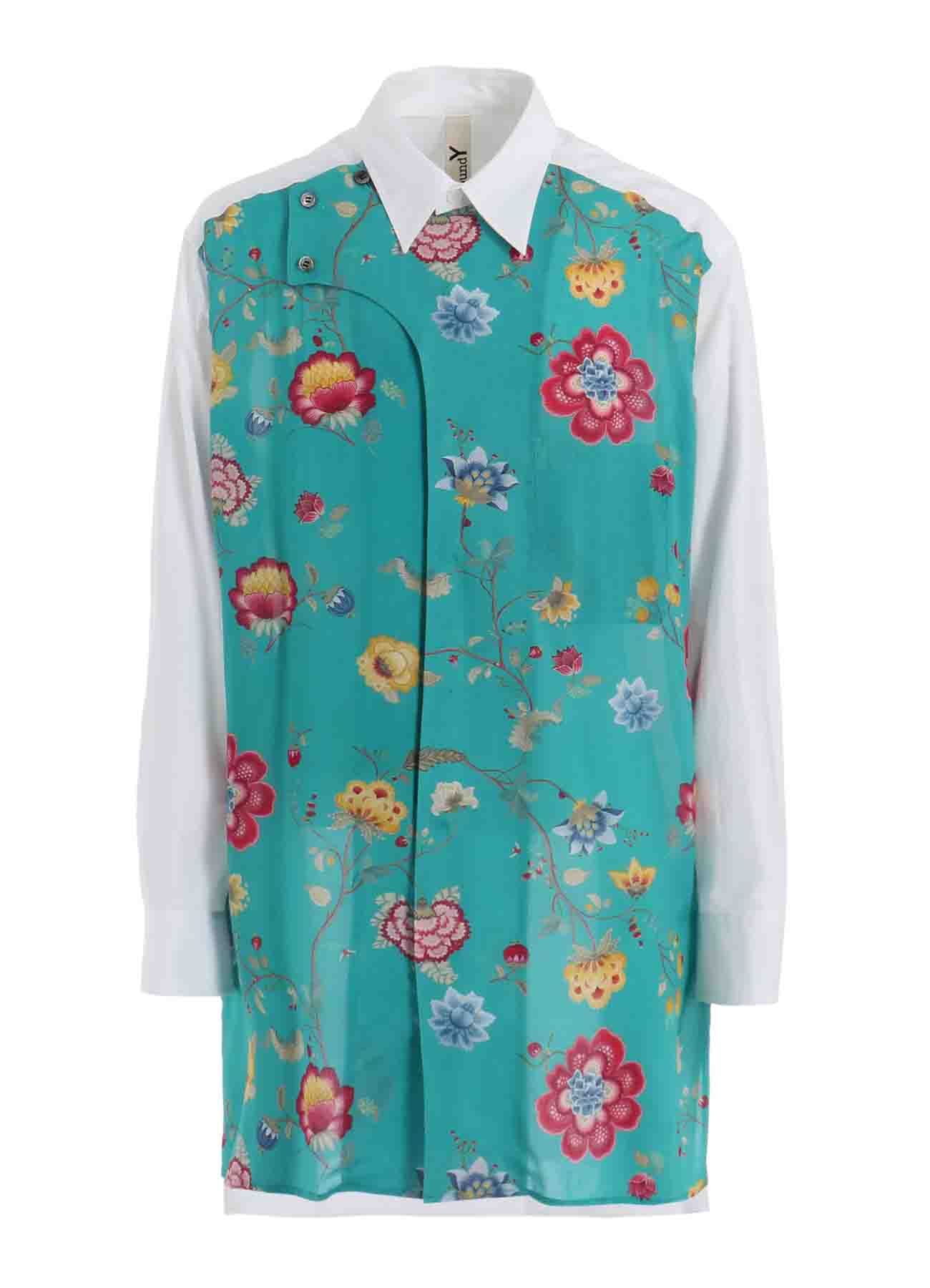 【1/17 10:00(JST) Release】RAYON CHINESE FLOWER+COTTON BROAD  EXTRA MATERIAL BLOUSE