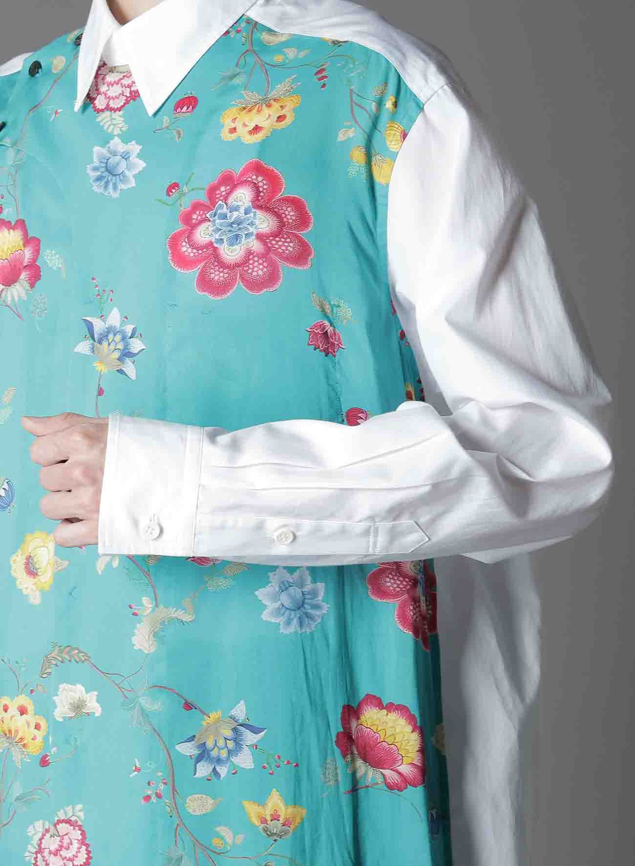 【1/17 10:00(JST) Release】RAYON CHINESE FLOWER+COTTON BROAD  EXTRA MATERIAL BLOUSE