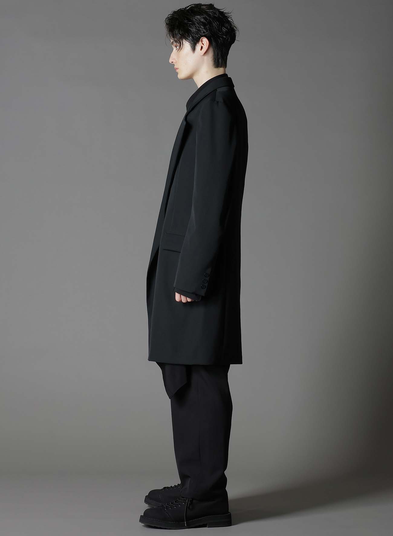 WOOL GABARDINE ASYMMETRICAL JACKET